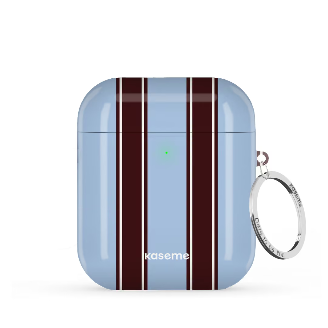 SKU Interne seulement AP-G | R-SLV La Linea Blue AirPods Case by Marina Bastarache -