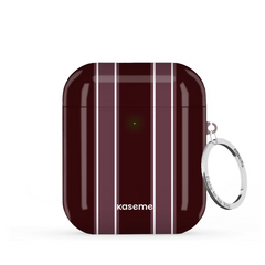 SKU Interne seulement AP-G | R-SLV La Linea Burgundy AirPods Case by Marina Bastarache -