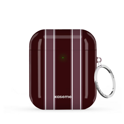 SKU Interne seulement AP-G | R-SLV La Linea Burgundy AirPods Case by Marina Bastarache -
