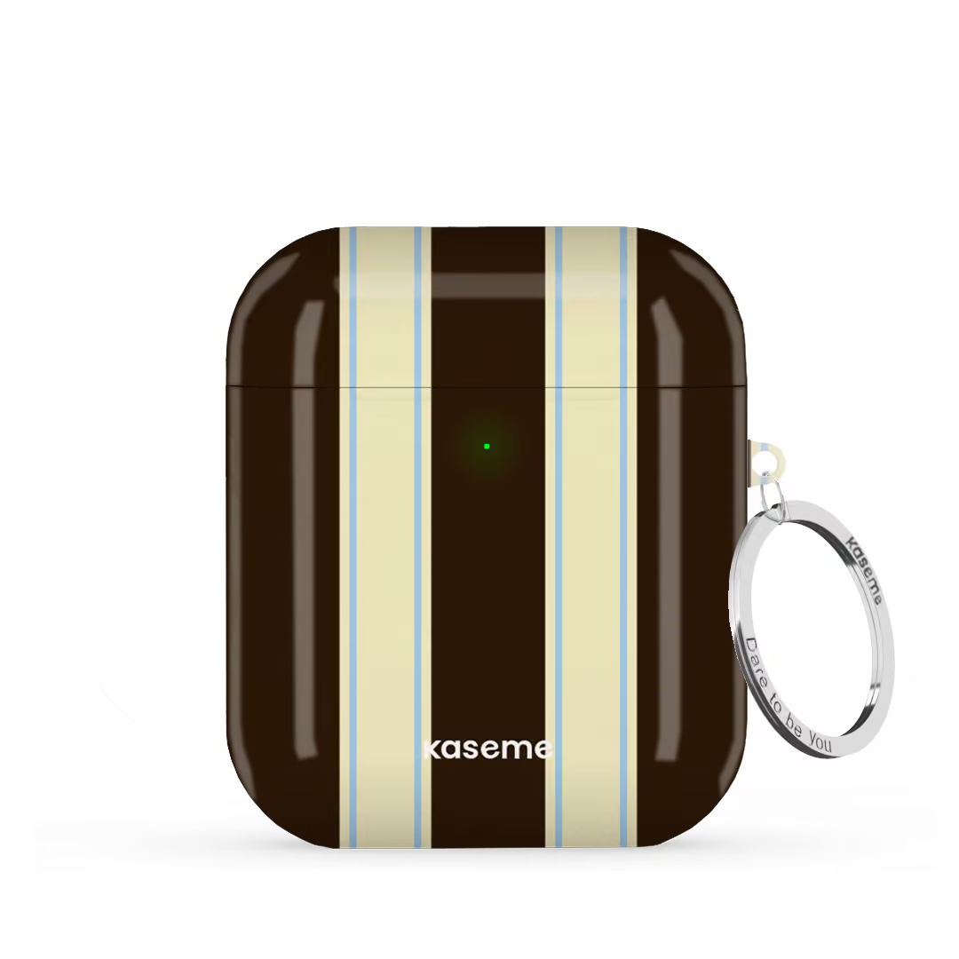 SKU Interne seulement AP-G | R-SLV La Linea Mocha AirPods Case by Marina Bastarache -