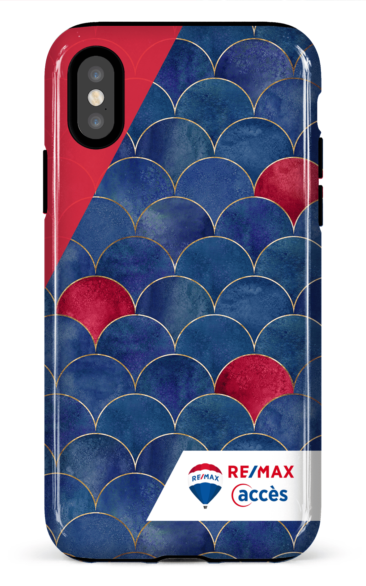 iPhone X/XS Tough Écailles bicolores -