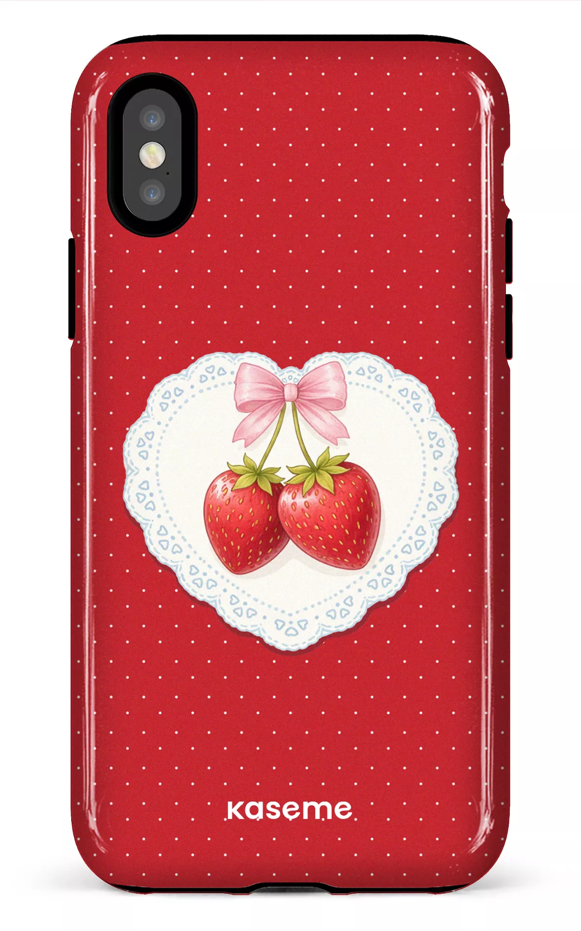 iPhone X/XS Tough Fresa Lace Red -