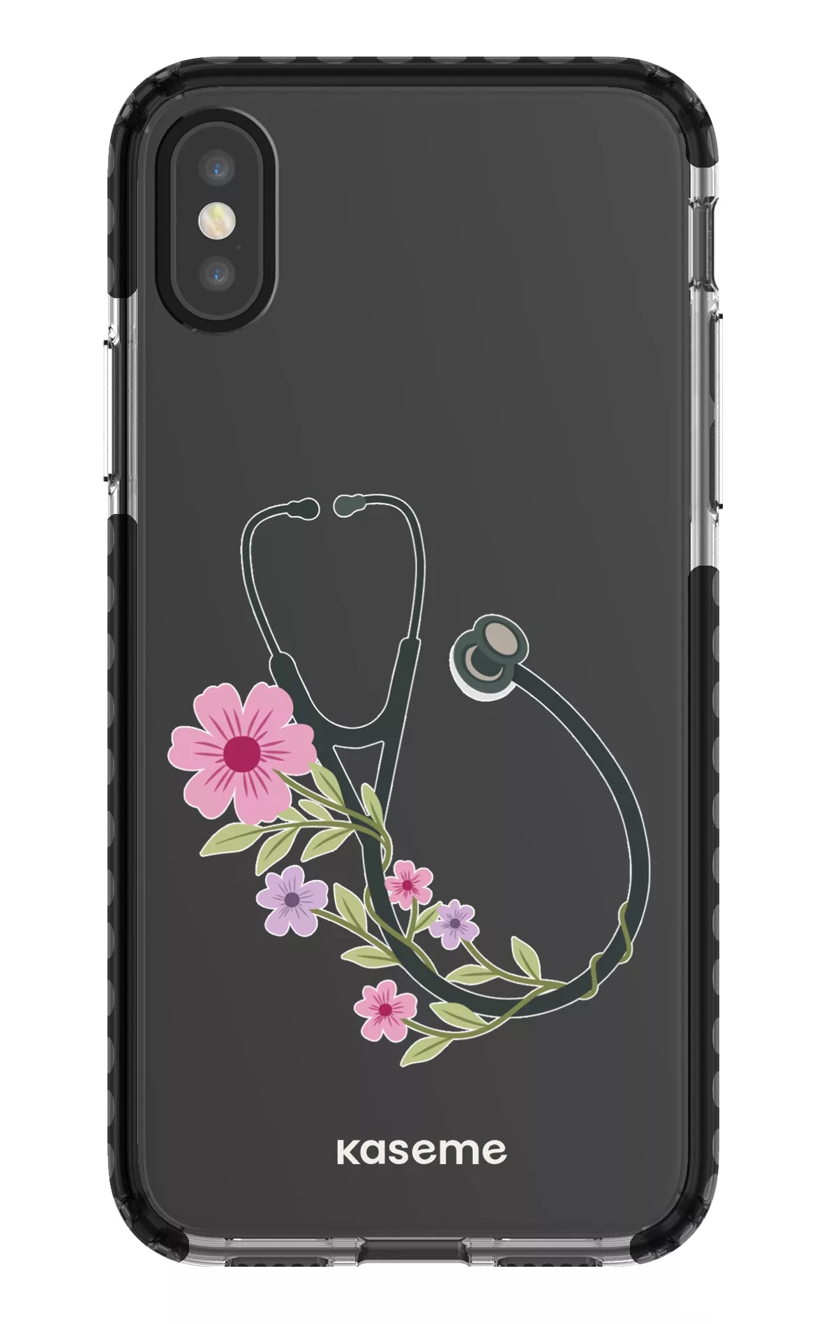 iPhone X/Xs Clear Case - Black Blossom Beat Clear Case -