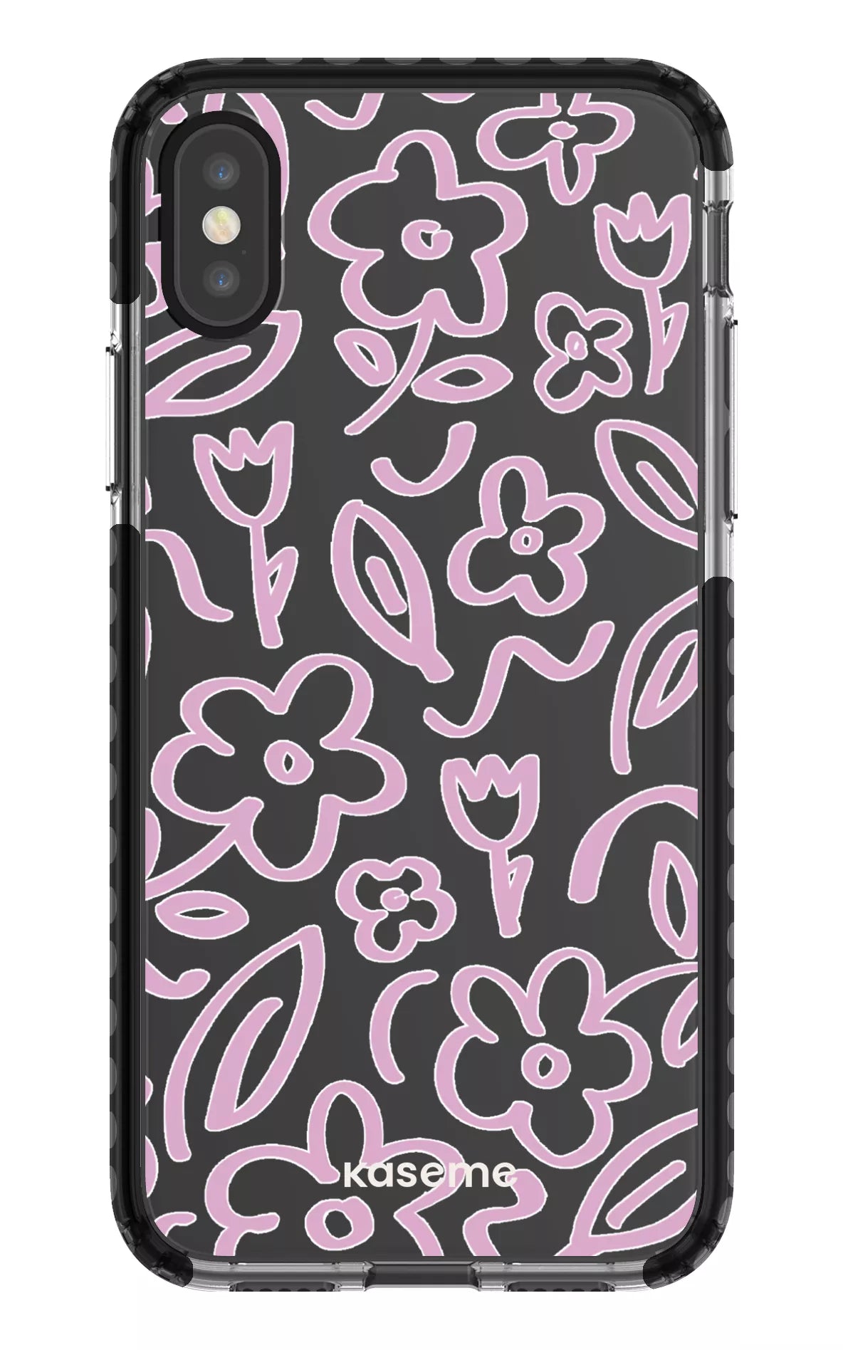 iPhone X/Xs Clear Case - Black Brooklyn pink Clear Case -