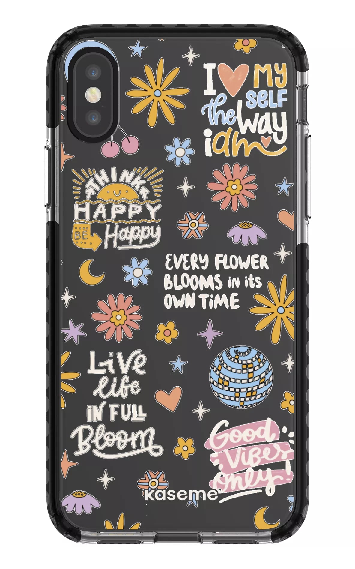 iPhone X/Xs Clear Case - Black Candid Clear Case -