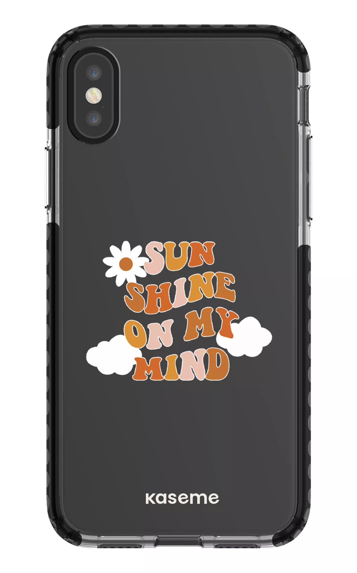 iPhone X/Xs Clear Case - Black Cheerful Clear Case -