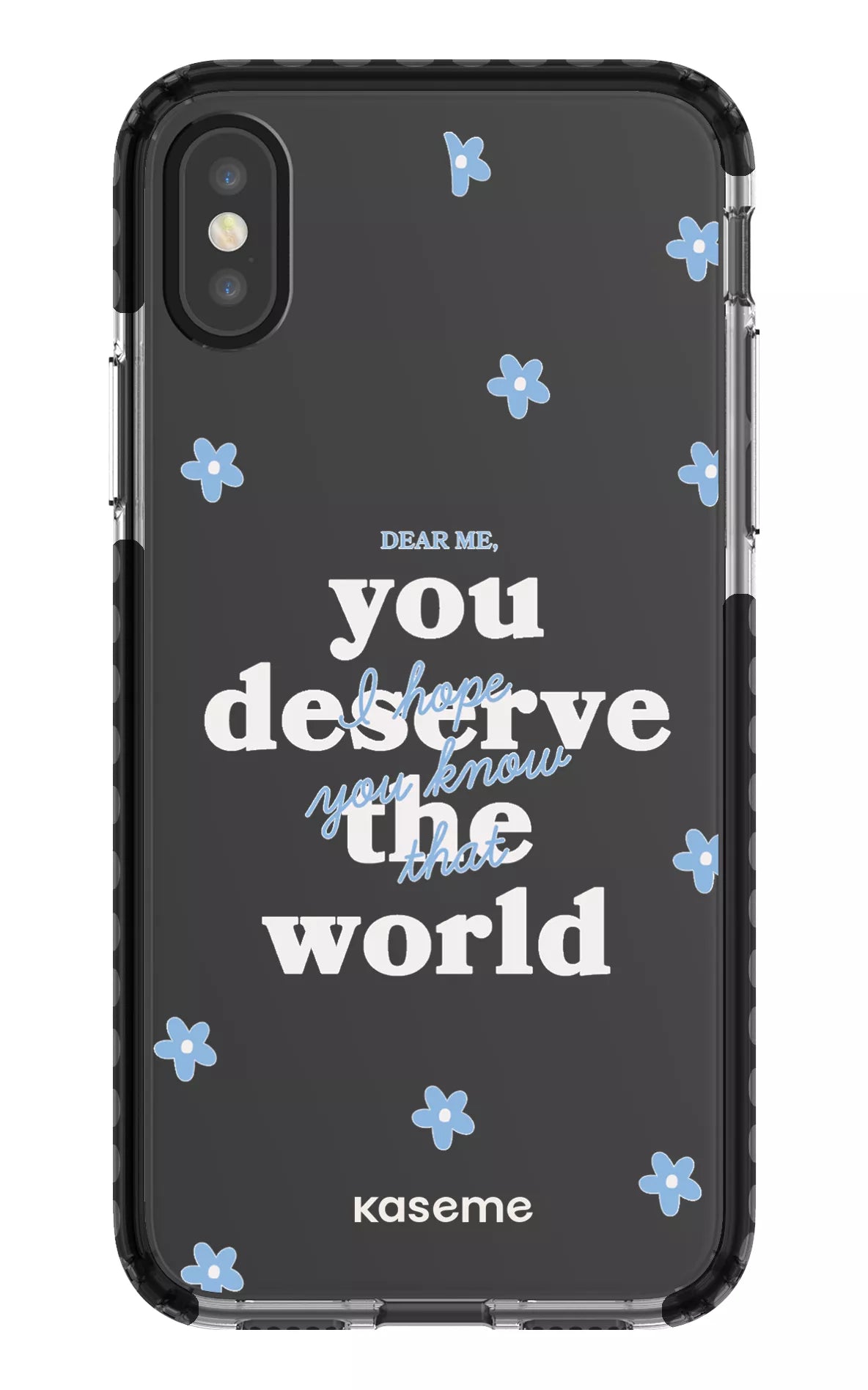 iPhone X/Xs Clear Case - Black Dear Me Clear Case -