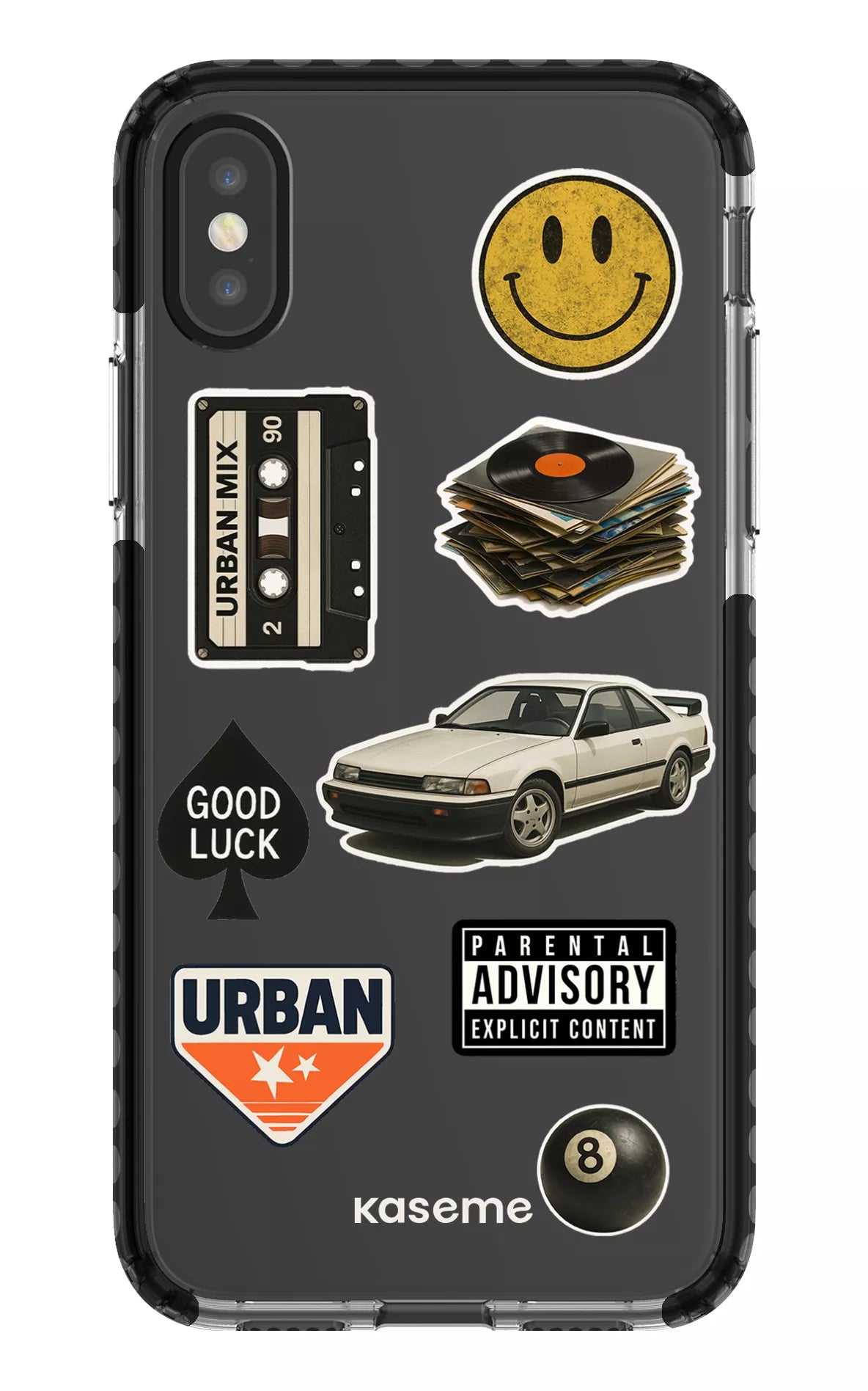 iPhone X/Xs Clear Case - Black Downtown Clear Case -