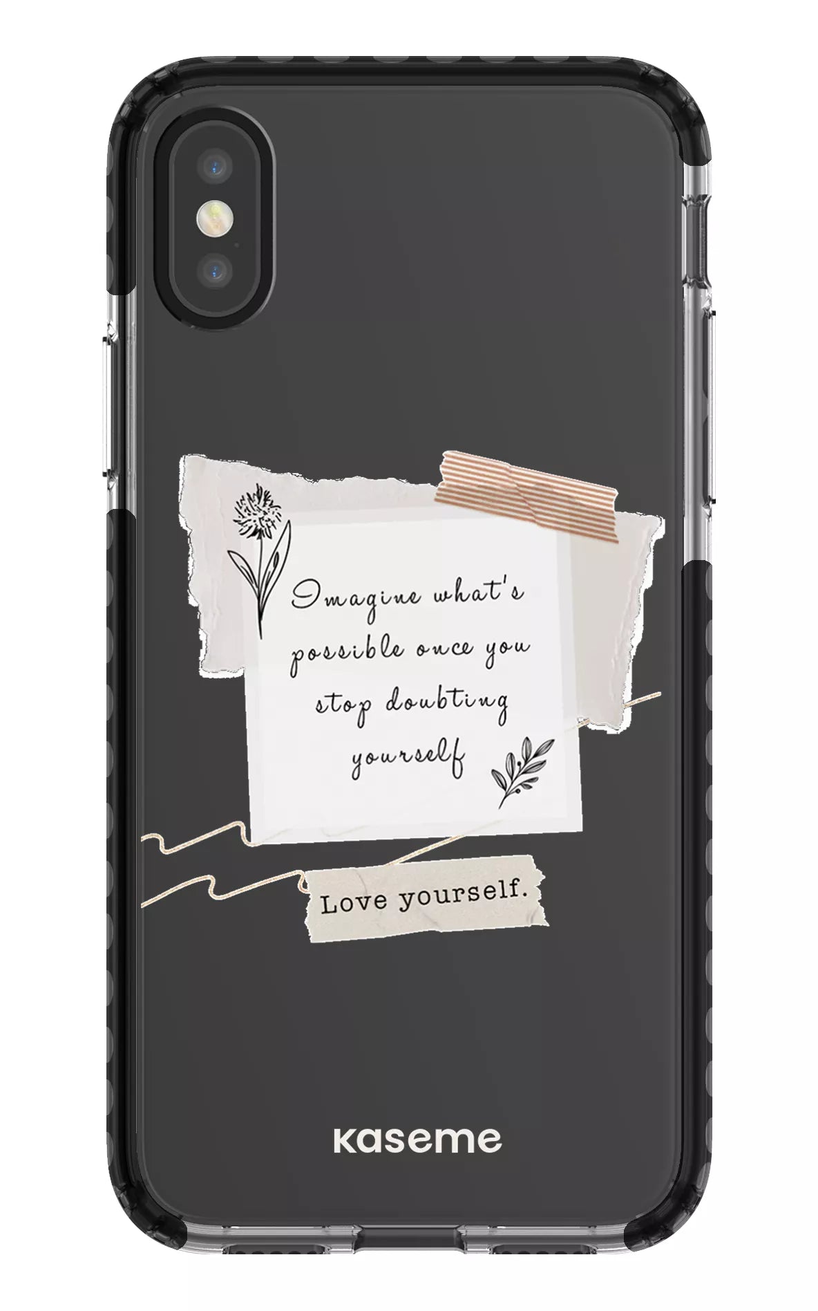 iPhone X/Xs Clear Case - Black Faith Clear Case -