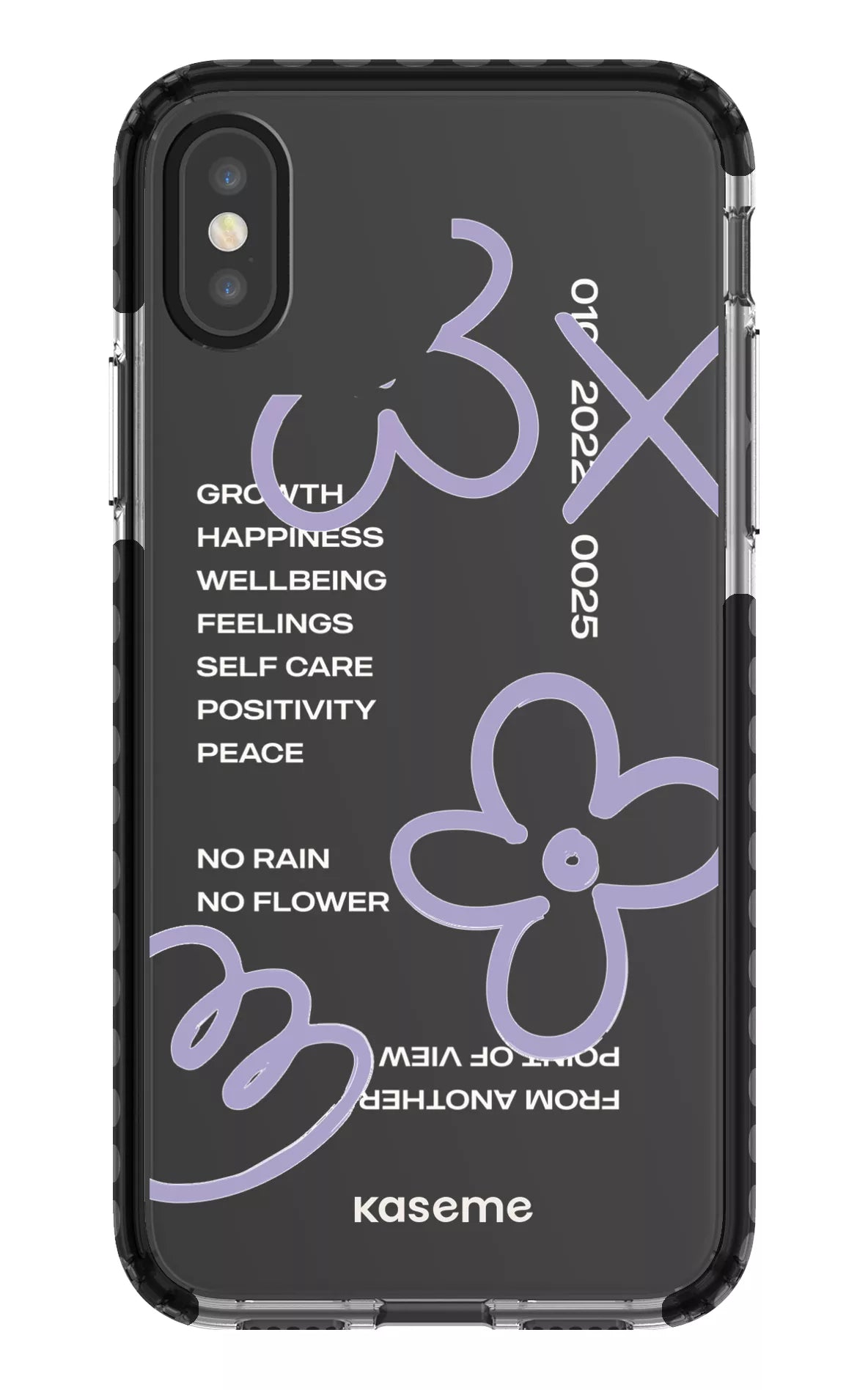 iPhone X/Xs Clear Case - Black Feelings purple Clear Case -
