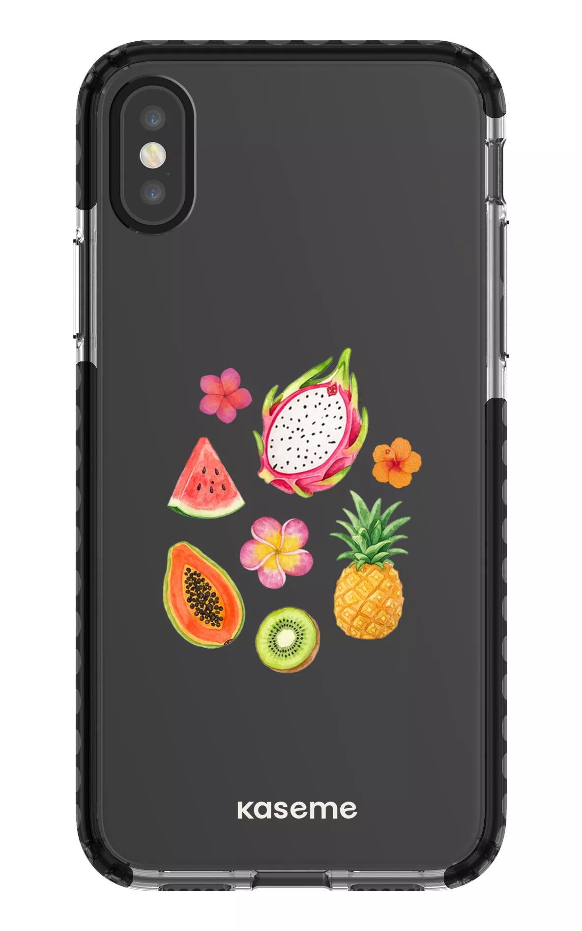 iPhone X/Xs Clear Case - Black Fresca Tropicale Clear Case -
