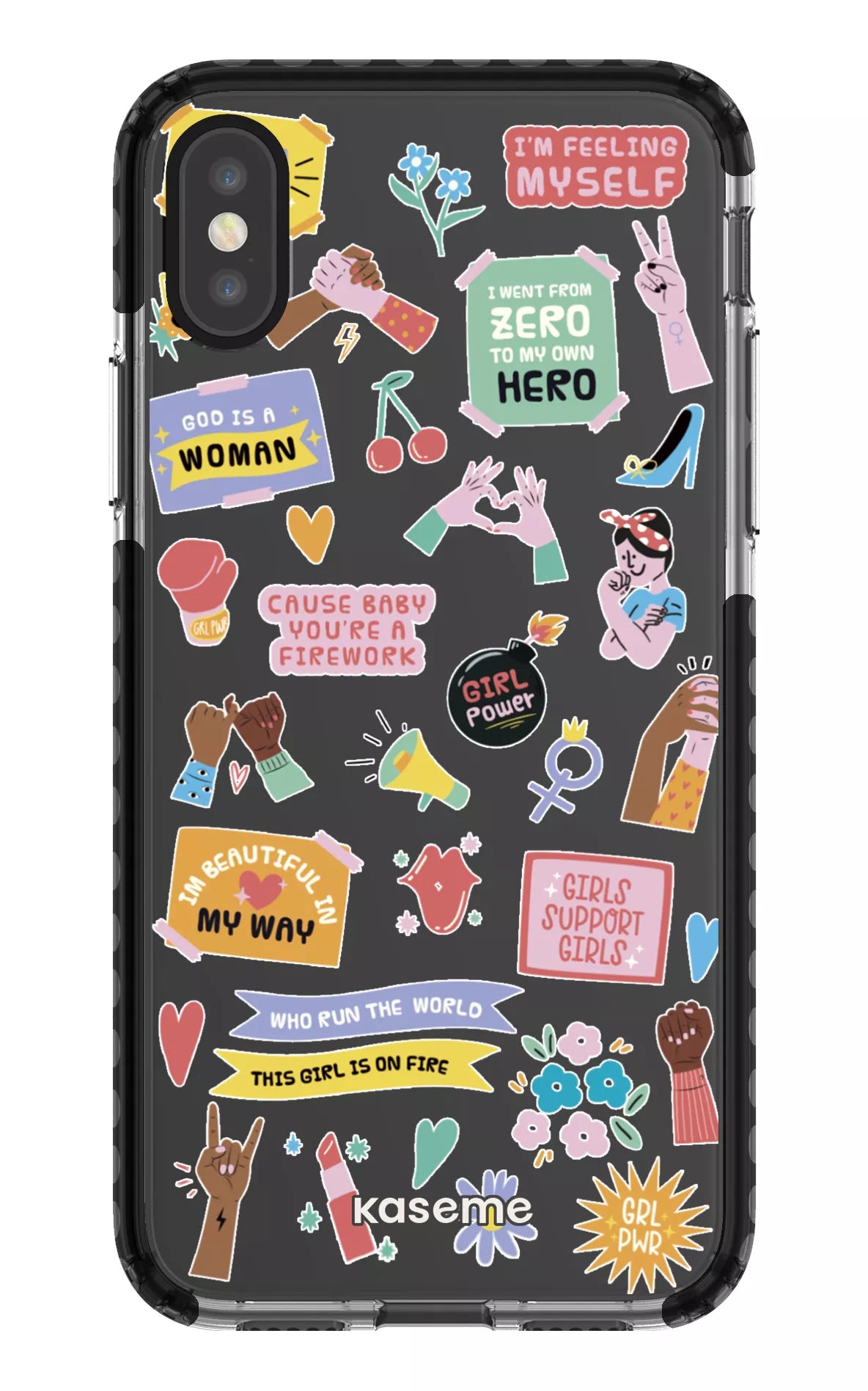 iPhone X/Xs Clear Case - Black Girl Boss Clear Case -