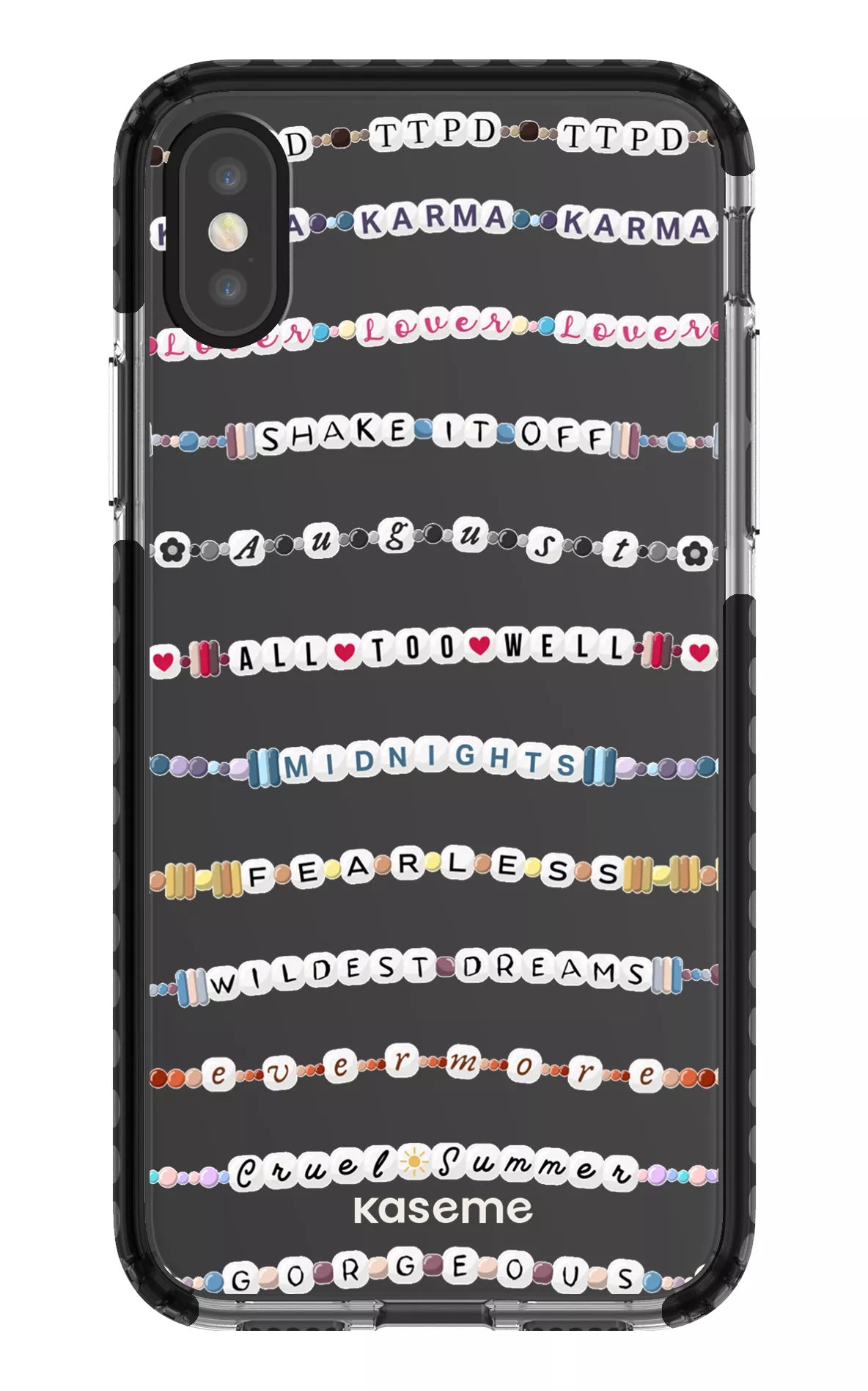 iPhone X/Xs Clear Case - Black Love Story Clear Case -