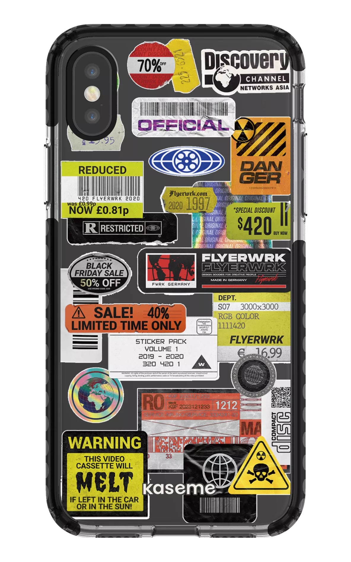 iPhone X/Xs Clear Case - Black Melt Clear Case -