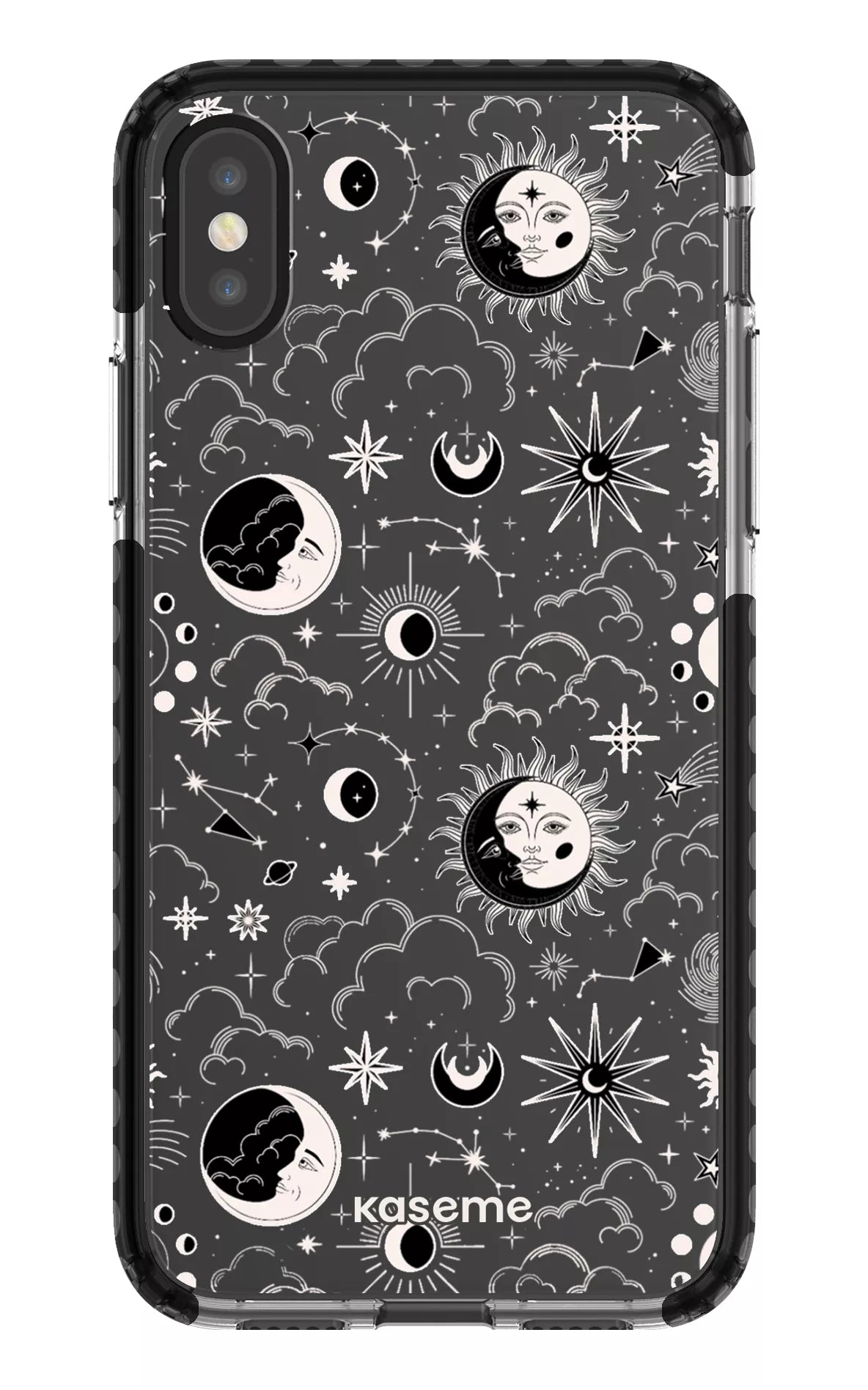 iPhone X/Xs Clear Case - Black Milky Way White Clear Case -