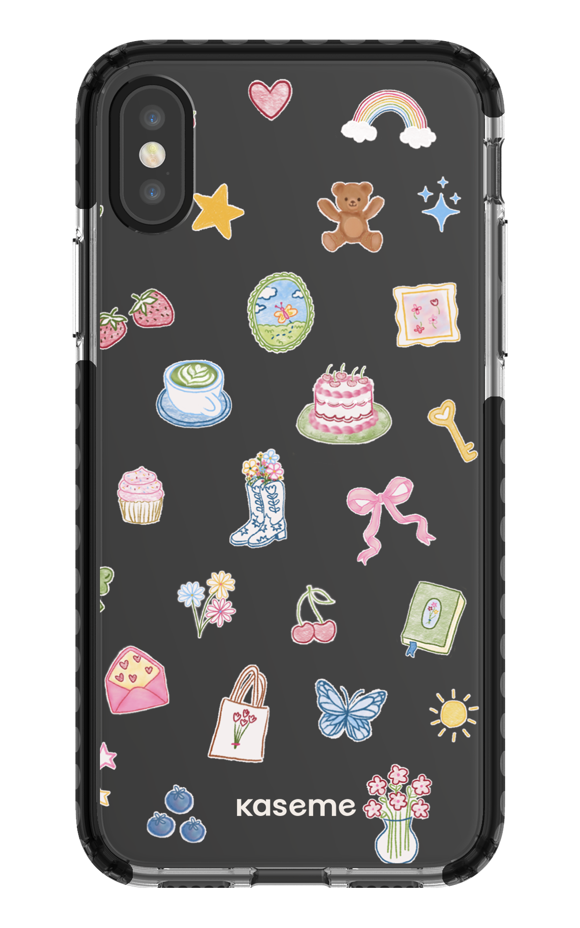 iPhone X/Xs Clear Case - Black Poetry Clear Case -