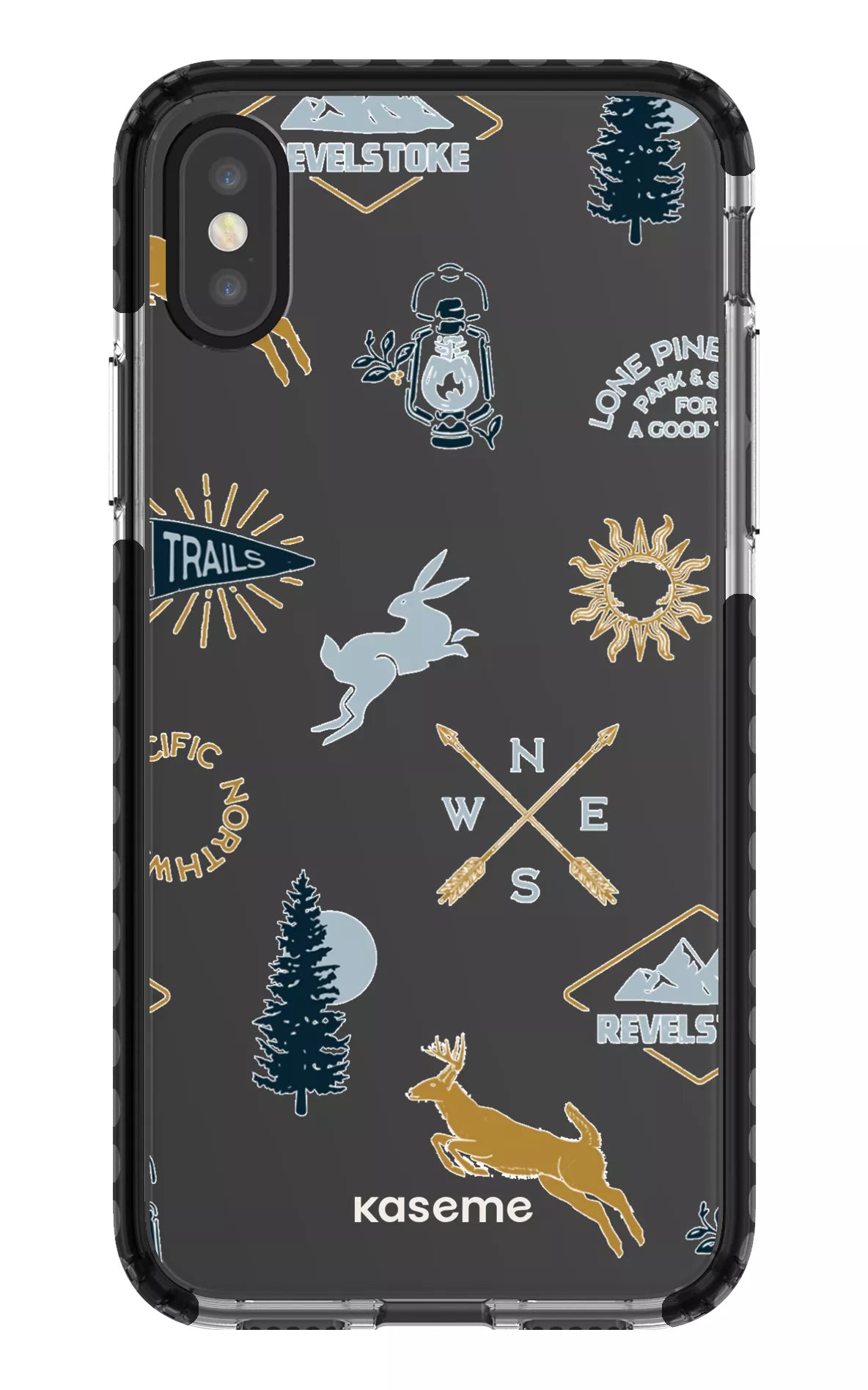 iPhone X/Xs Clear Case - Black Revelstoke white Clear Case -