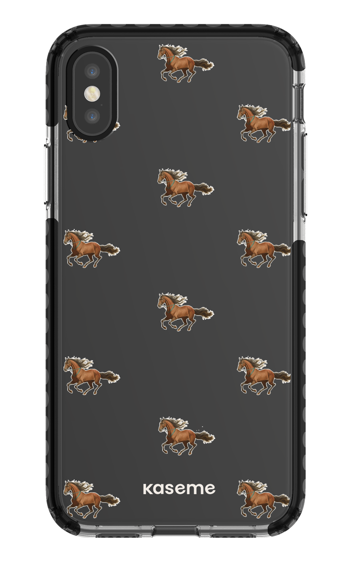 iPhone X/Xs Clear Case - Black Saddle Clear Case -