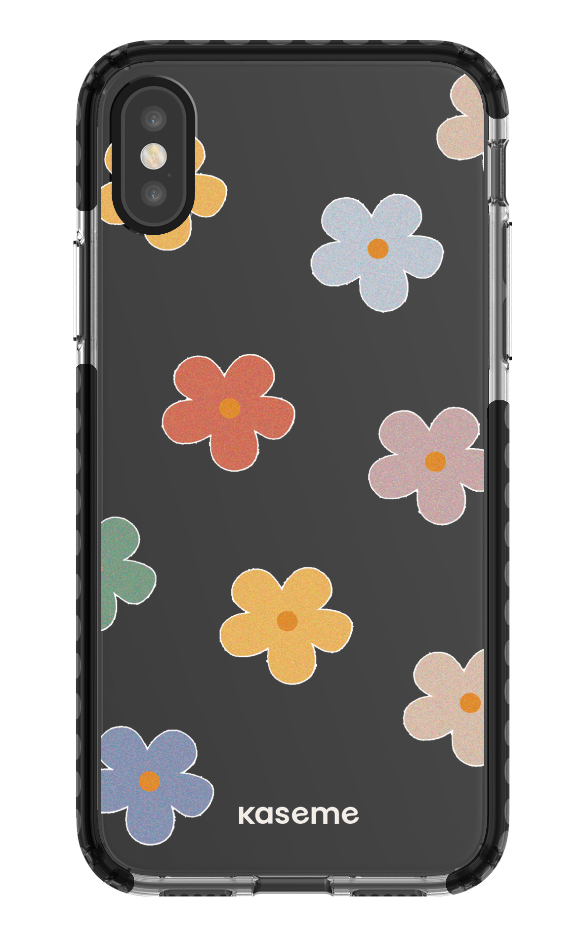 iPhone X/Xs Clear Case - Black Woodstock Big Clear Case -