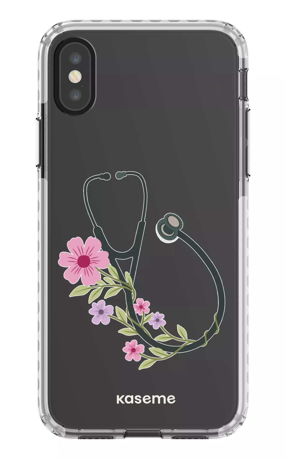iPhone X/Xs Clear Case - White Blossom Beat Clear Case -