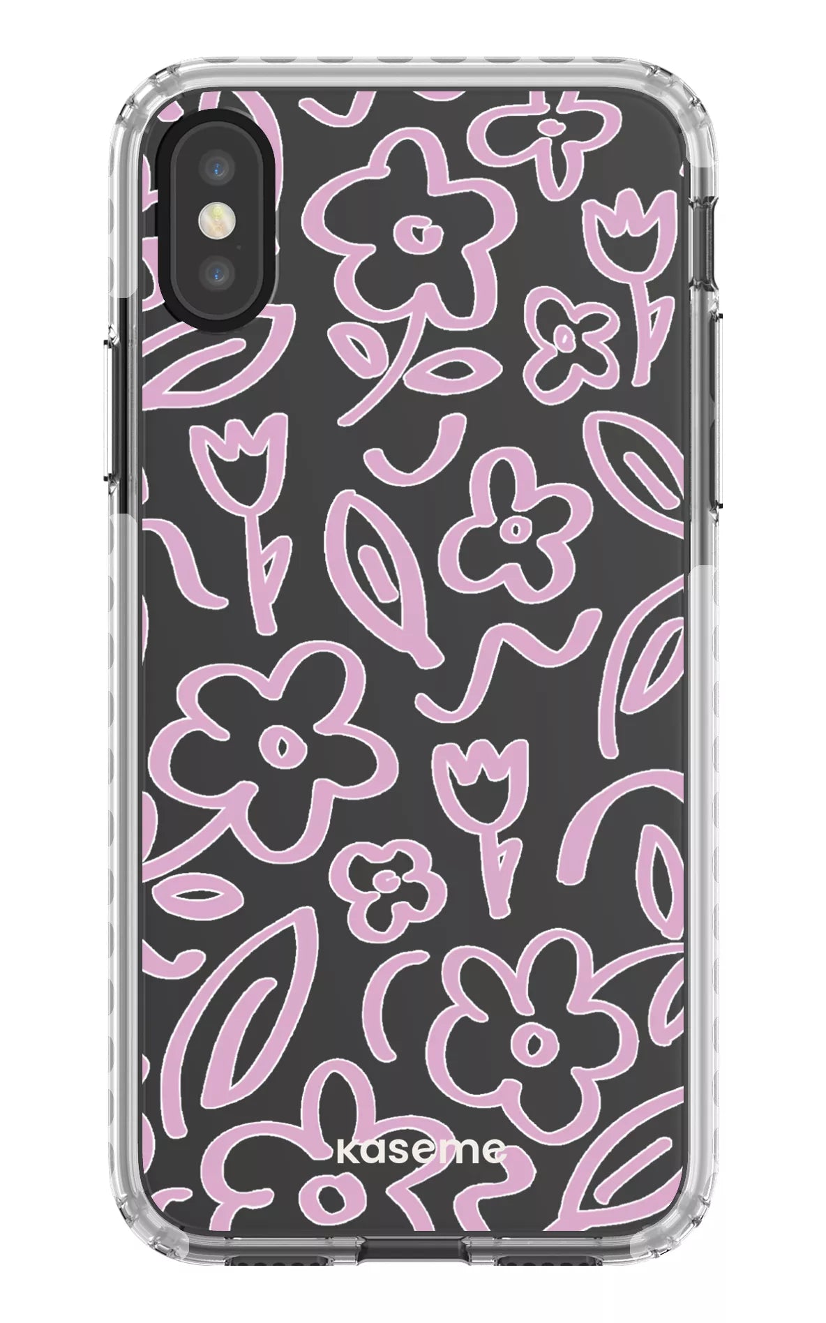 iPhone X/Xs Clear Case - White Brooklyn pink Clear Case -