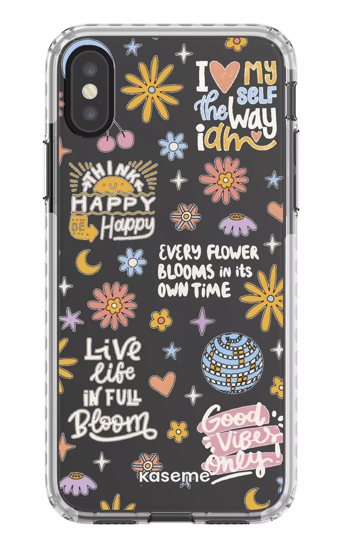 iPhone X/Xs Clear Case - White Candid Clear Case -