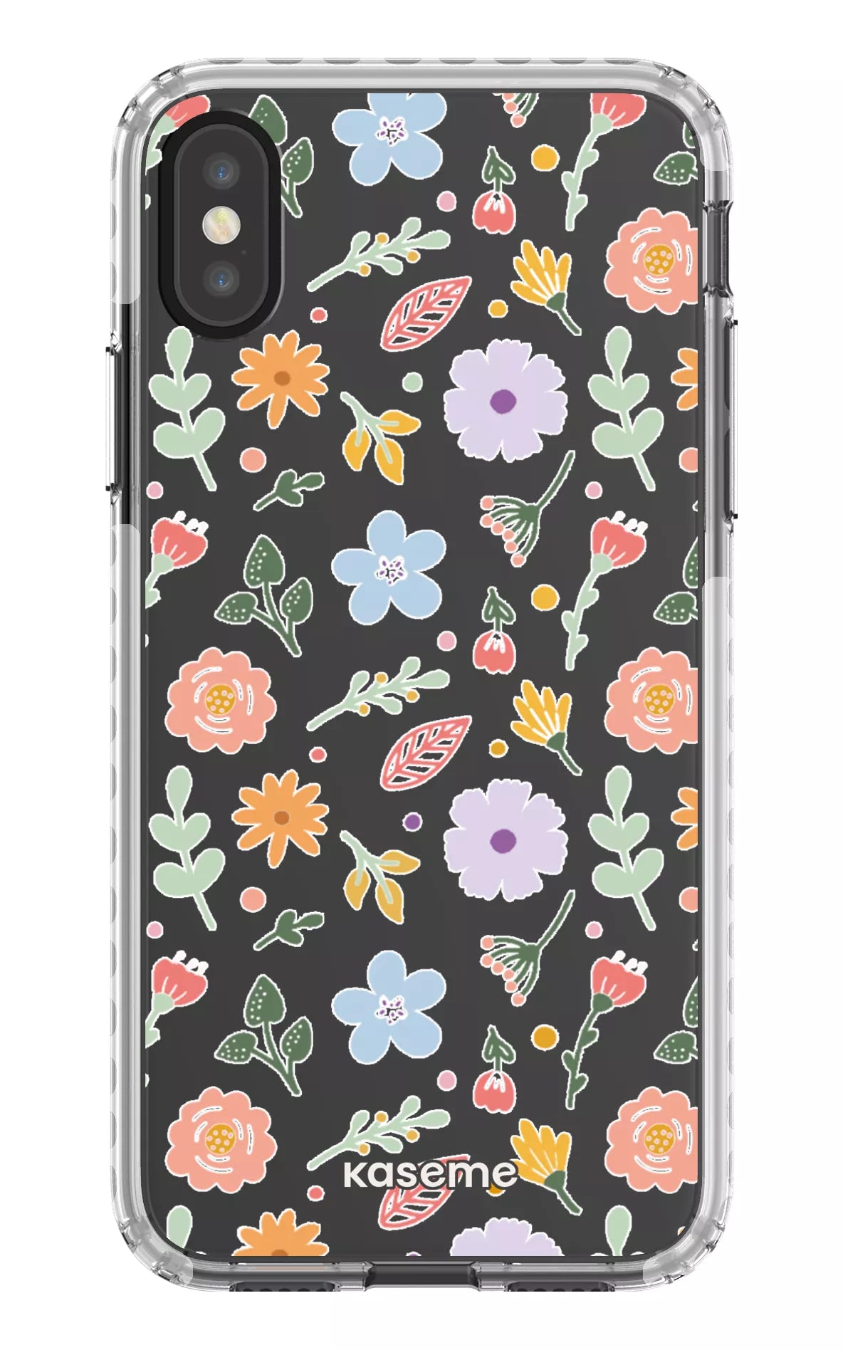 iPhone X/Xs Clear Case - White Charm Clear Case -