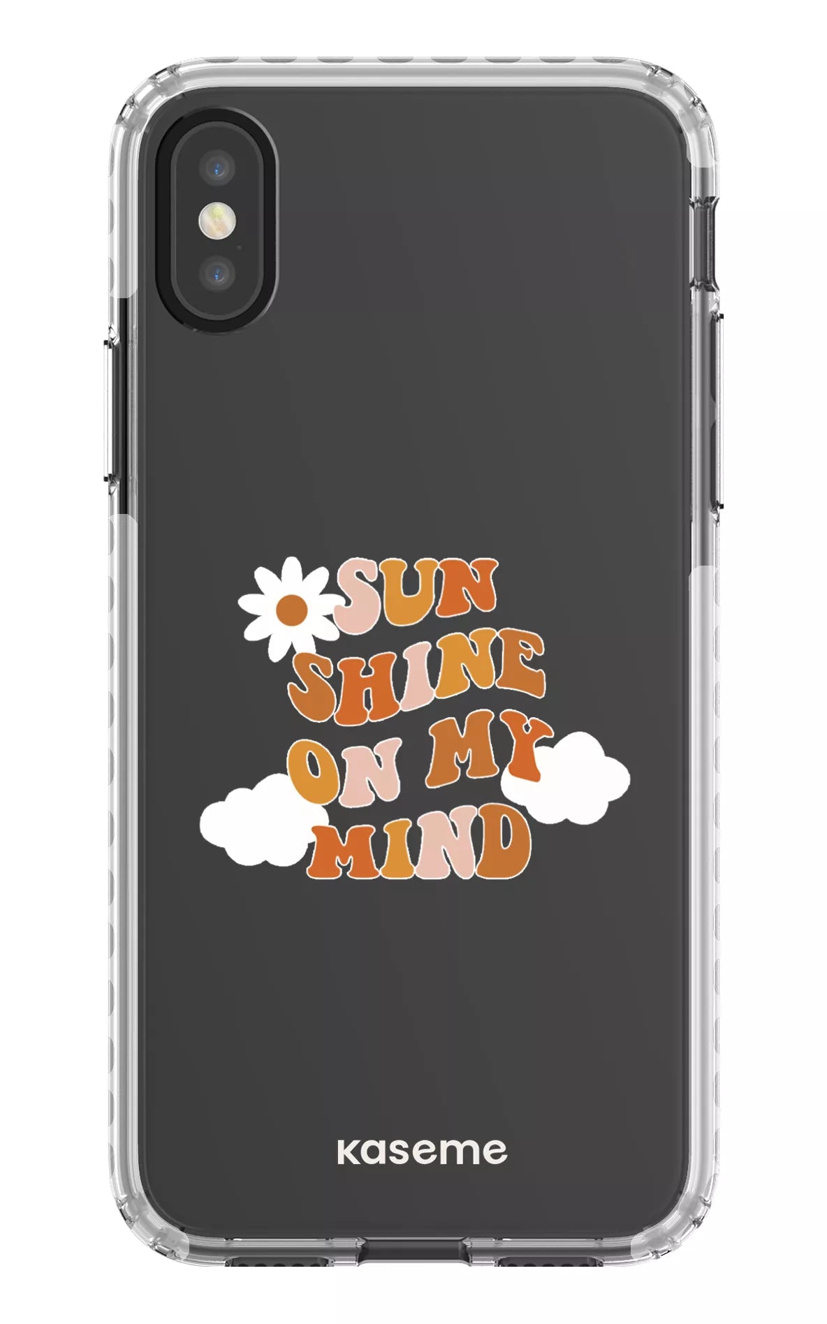 iPhone X/Xs Clear Case - White Cheerful Clear Case -