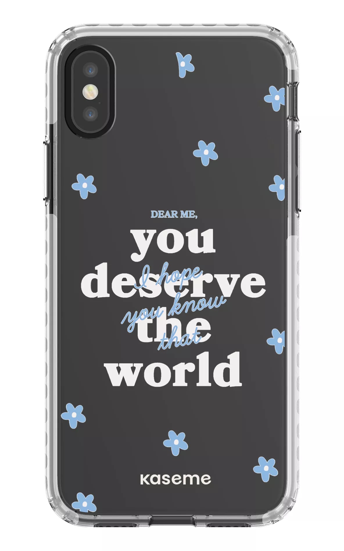 iPhone X/Xs Clear Case - White Dear Me Clear Case -