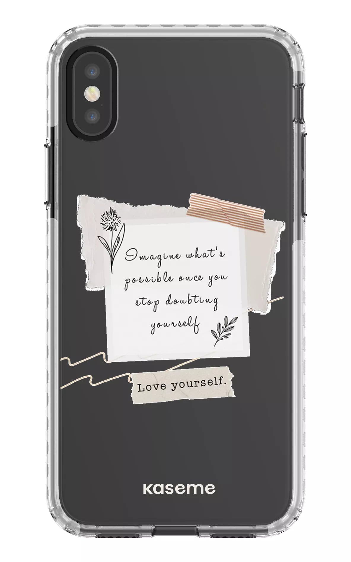 iPhone X/Xs Clear Case - White Faith Clear Case -