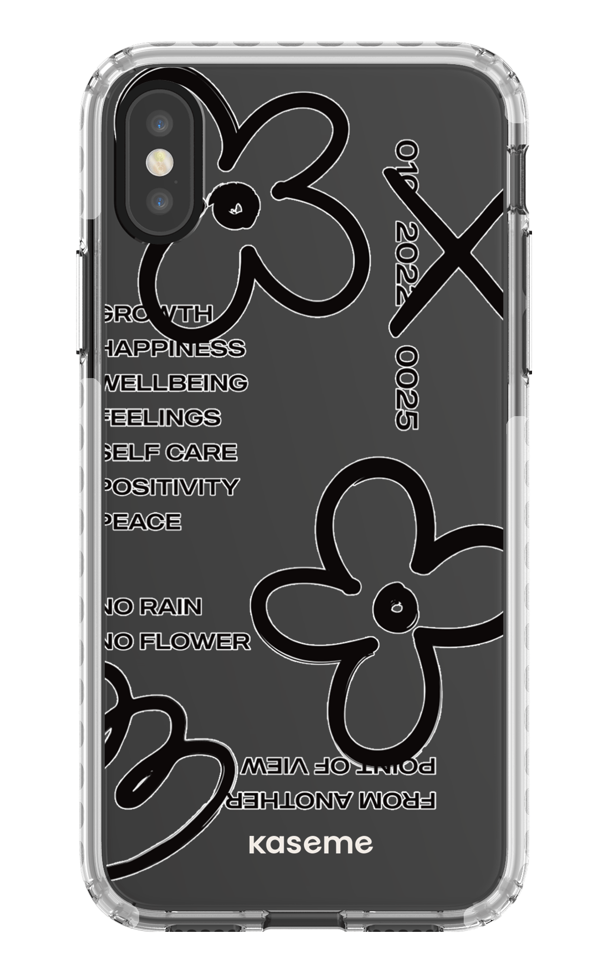 iPhone X/Xs Clear Case - White Feelings black Clear Case -