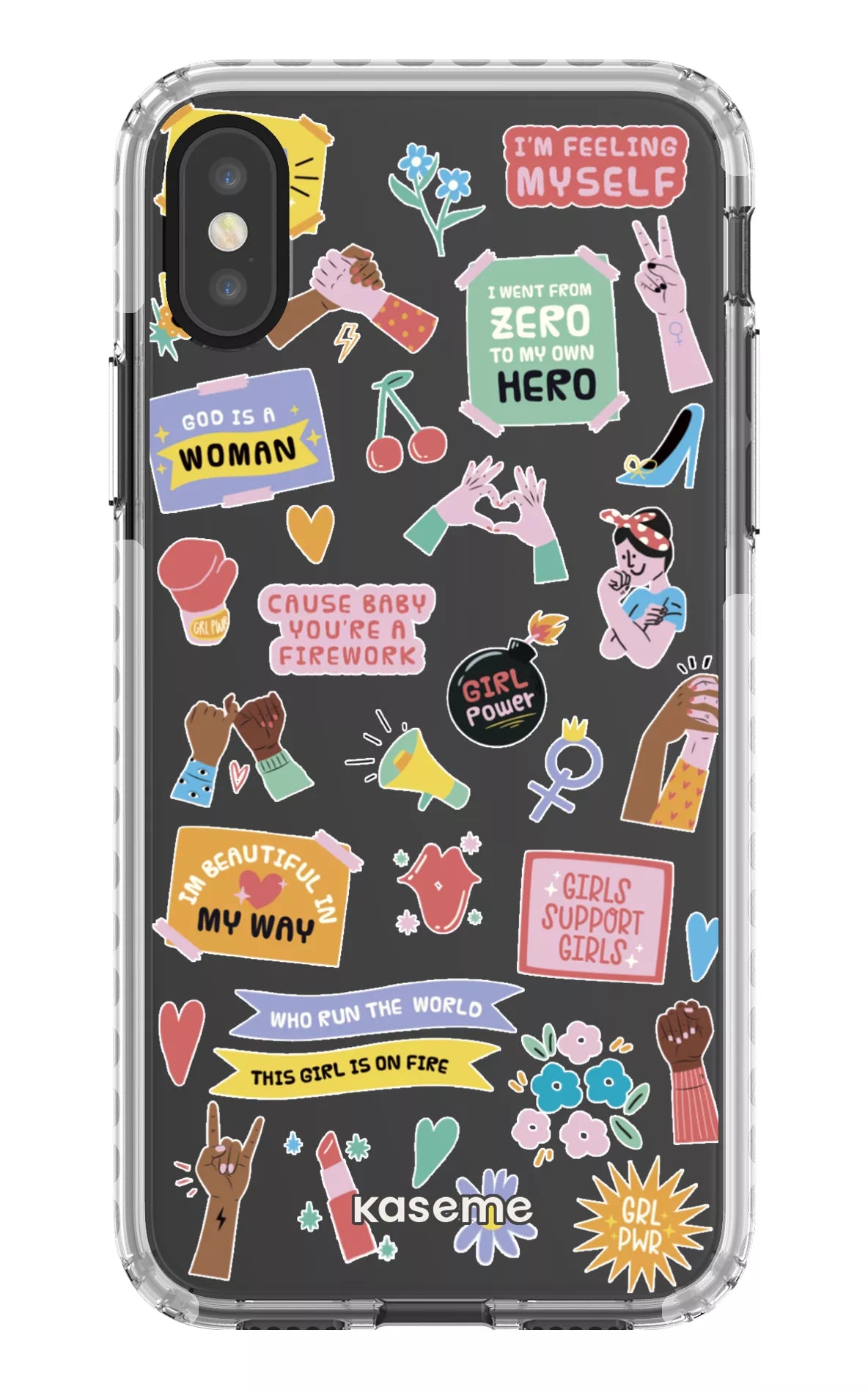 iPhone X/Xs Clear Case - White Girl Boss Clear Case -