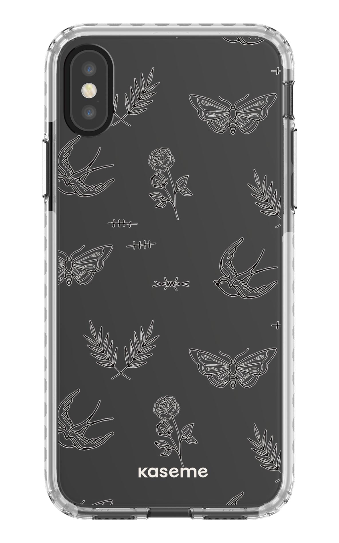 iPhone X/Xs Clear Case - White Ink Clear Case -