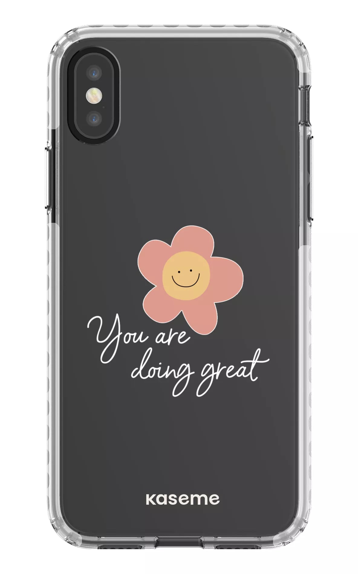 iPhone X/Xs Clear Case - White Keep going Clear Case -