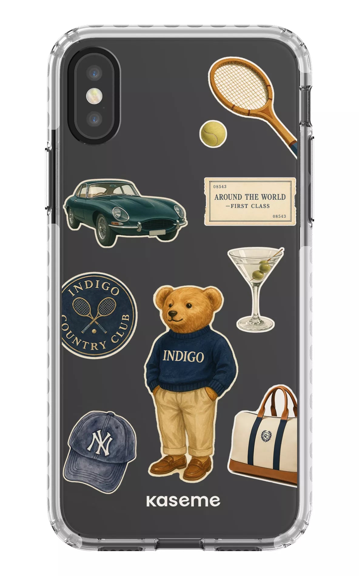 iPhone X/Xs Clear Case - White Kingsley Clear Case -