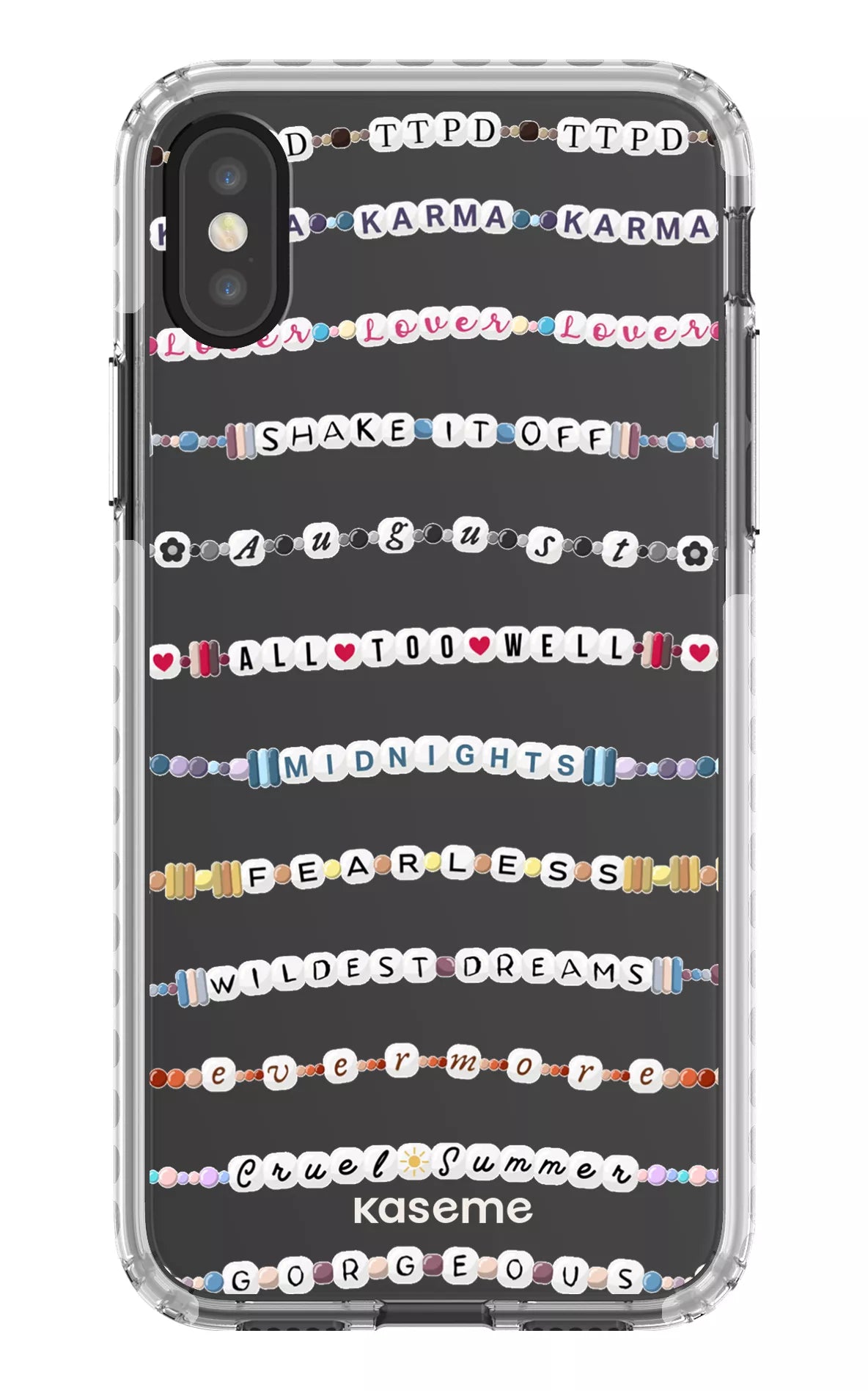 iPhone X/Xs Clear Case - White Love Story Clear Case -