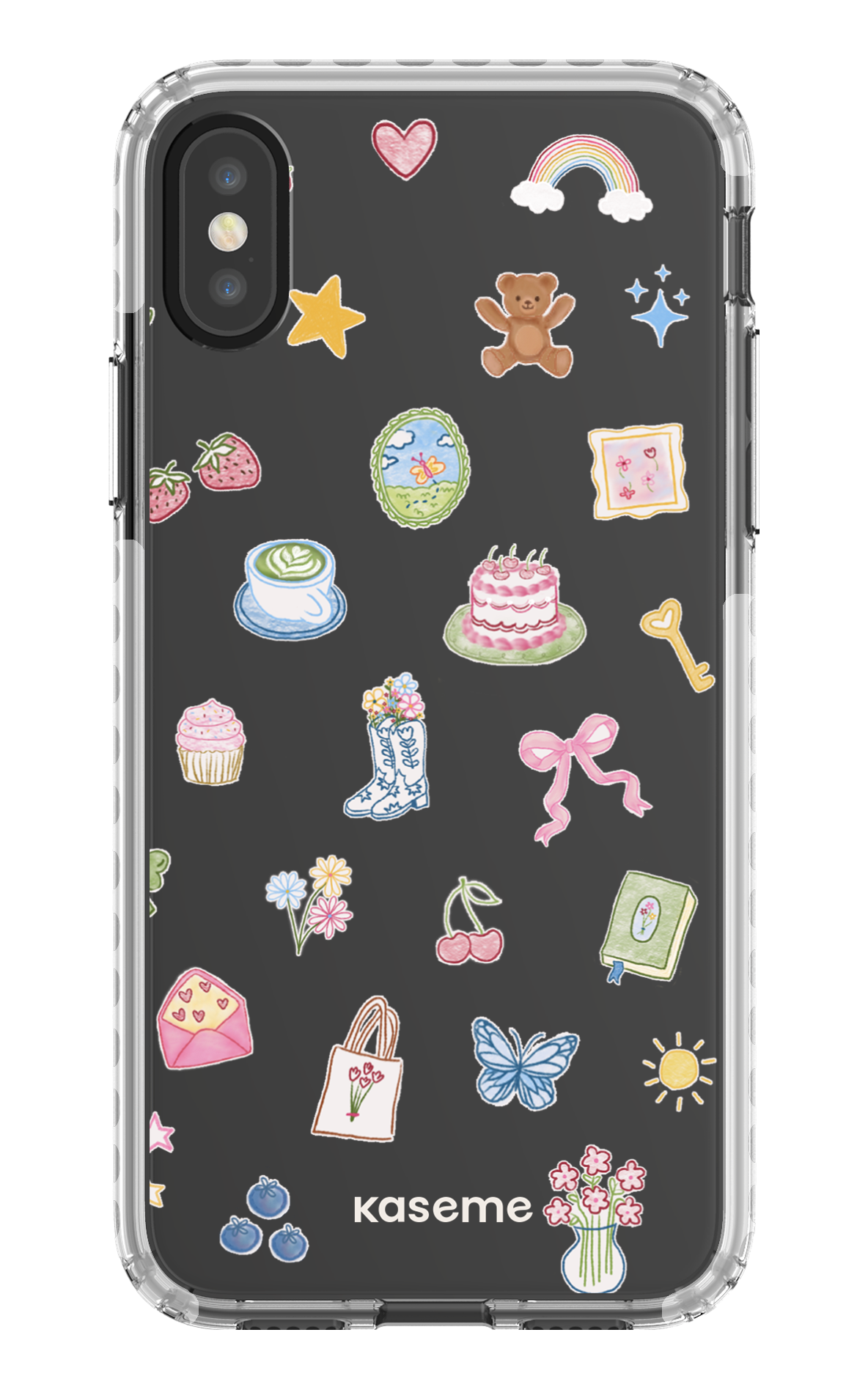 iPhone X/Xs Clear Case - White Poetry Clear Case -