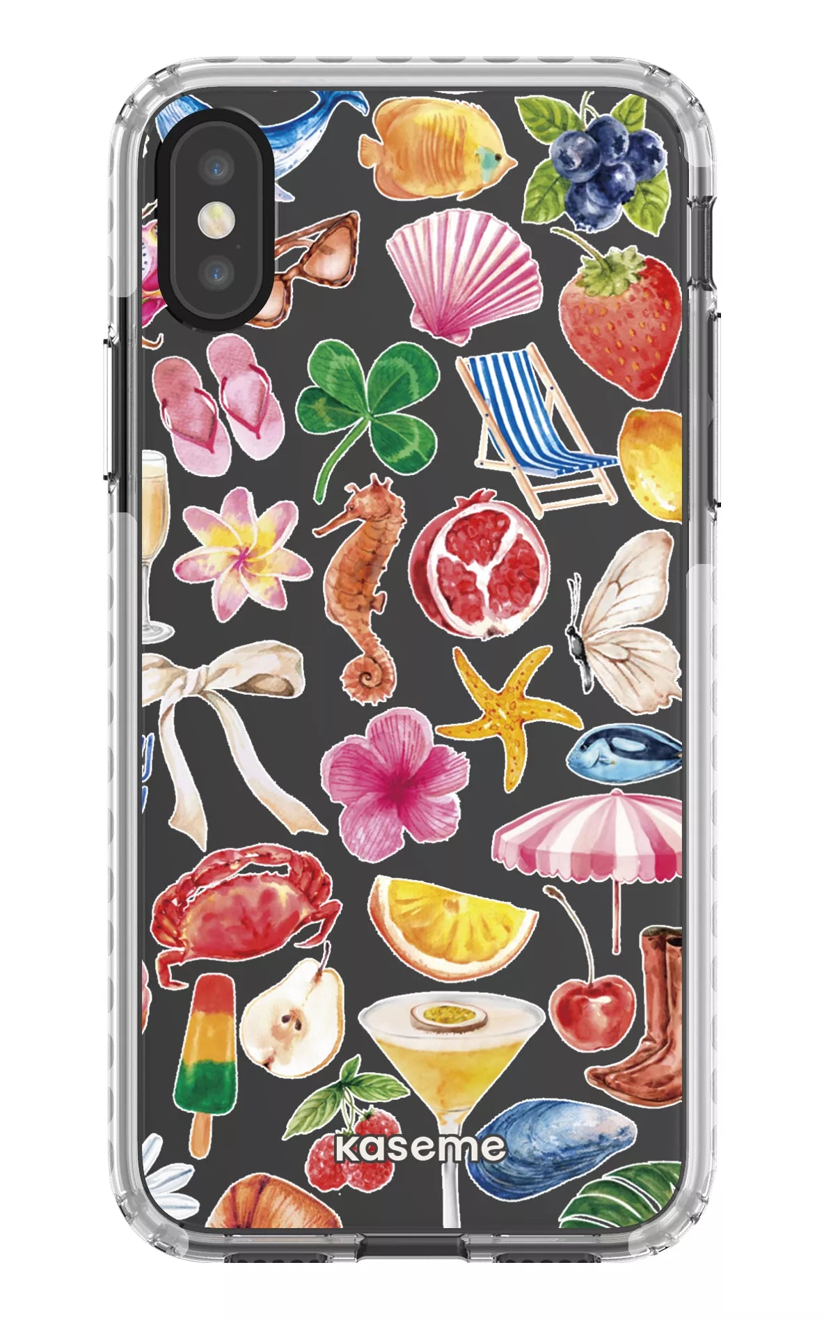 iPhone X/Xs Clear Case - White St-Tropez Clear Case -