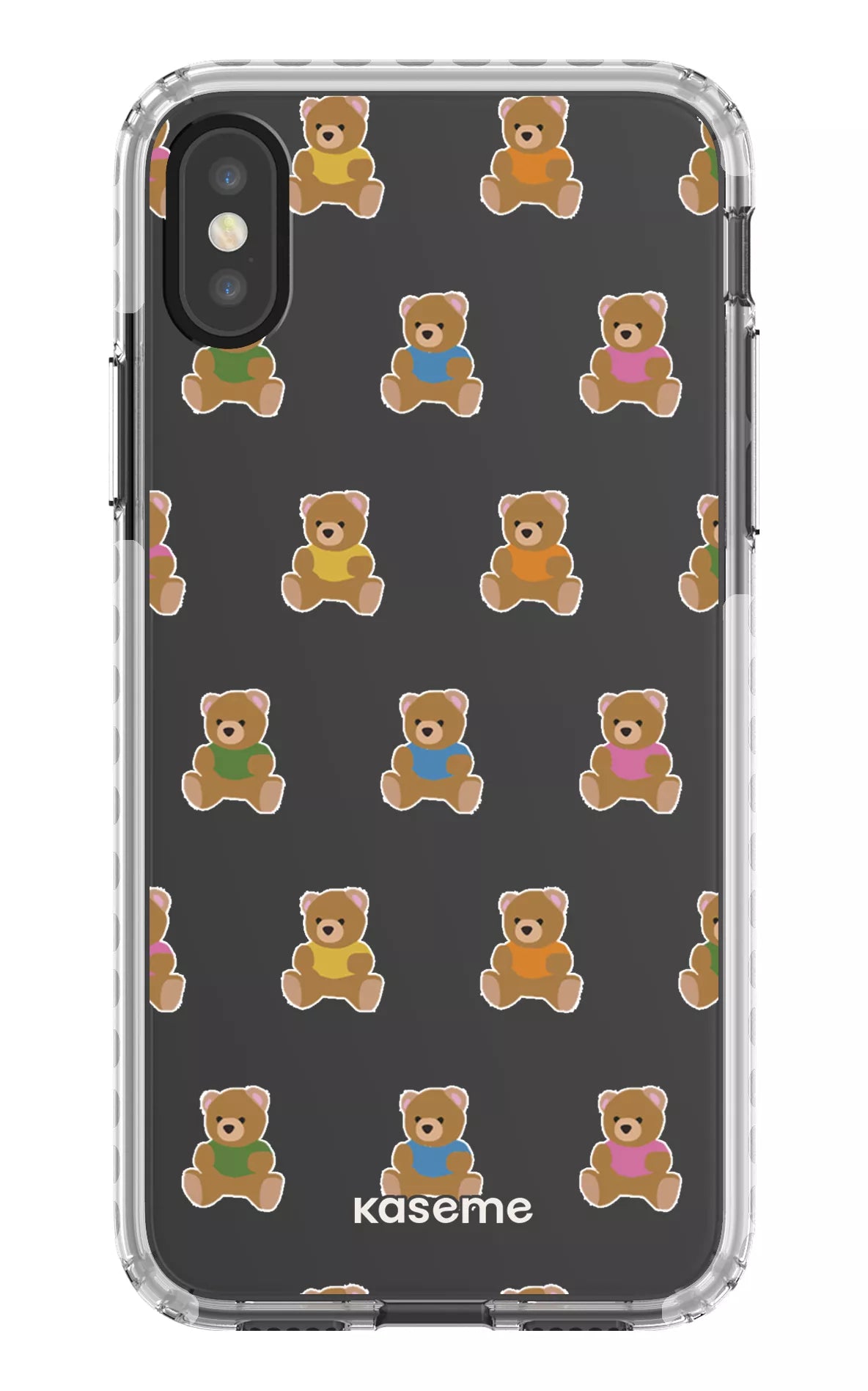 iPhone X/Xs Clear Case - White Teddy Clear Case -