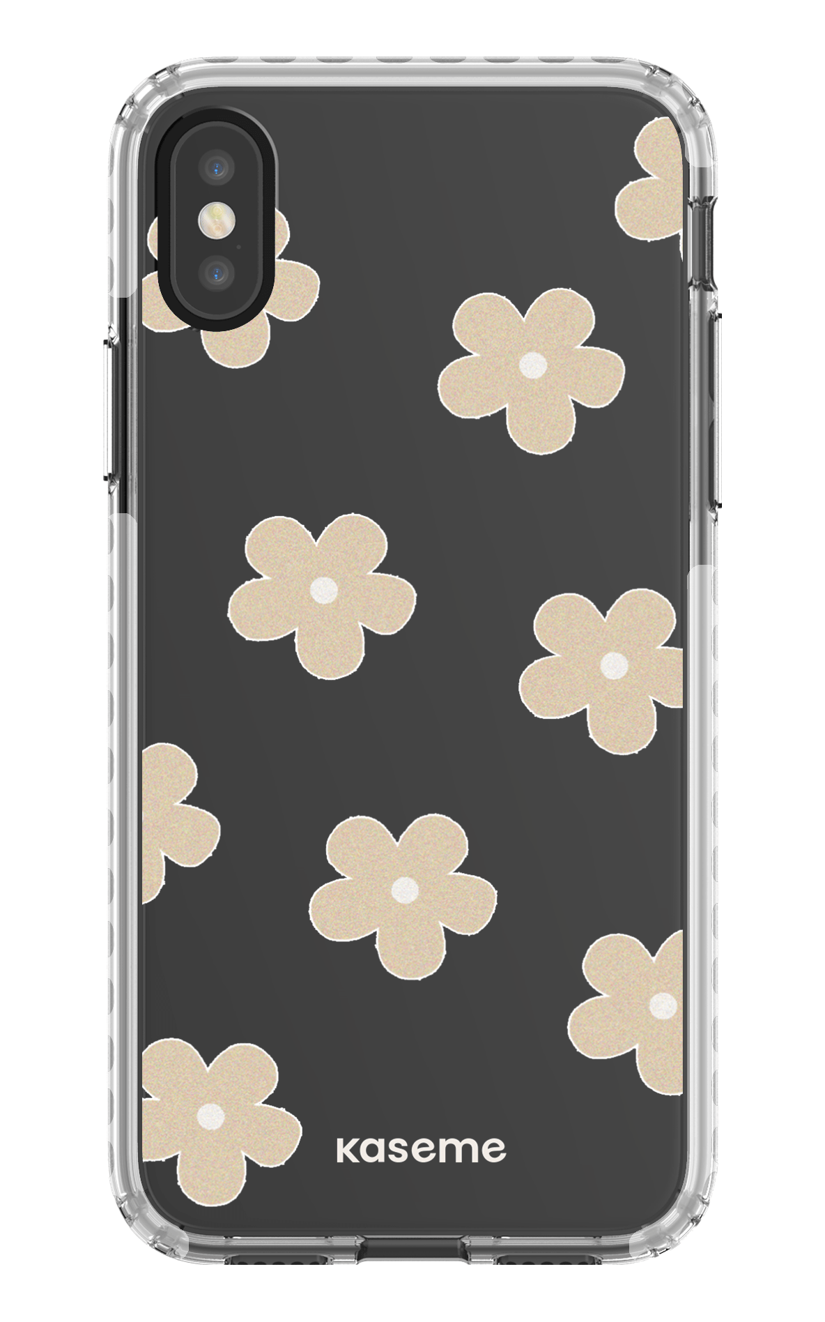 iPhone X/Xs Clear Case - White Woodstock Beige Clear Case -