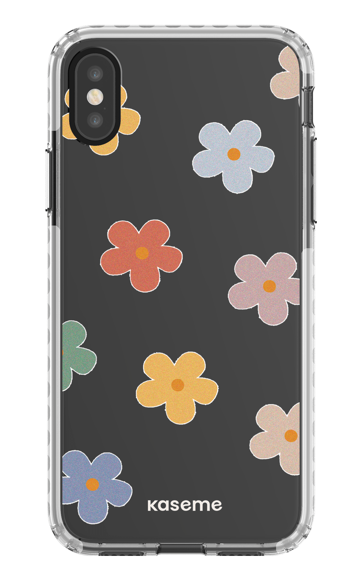 iPhone X/Xs Clear Case - White Woodstock Big Clear Case -