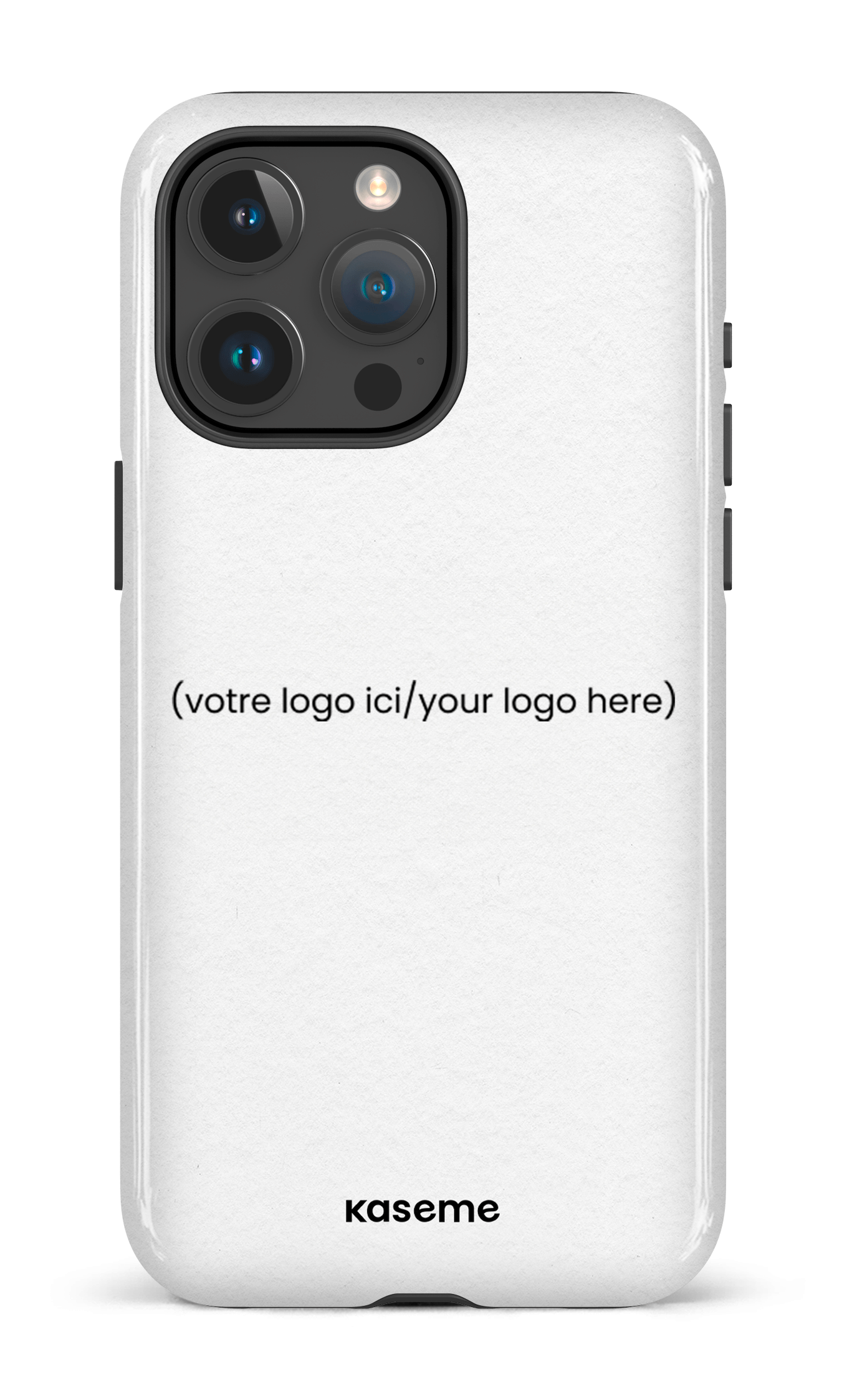 iPhone 15 Pro Max Tough Votre logo ici / Your logo here white -