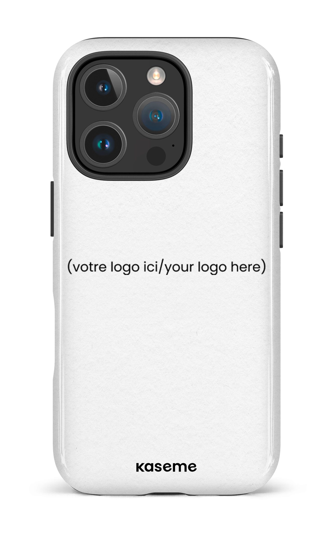 iPhone 16 Pro Impact Case Votre logo ici / Your logo here white -