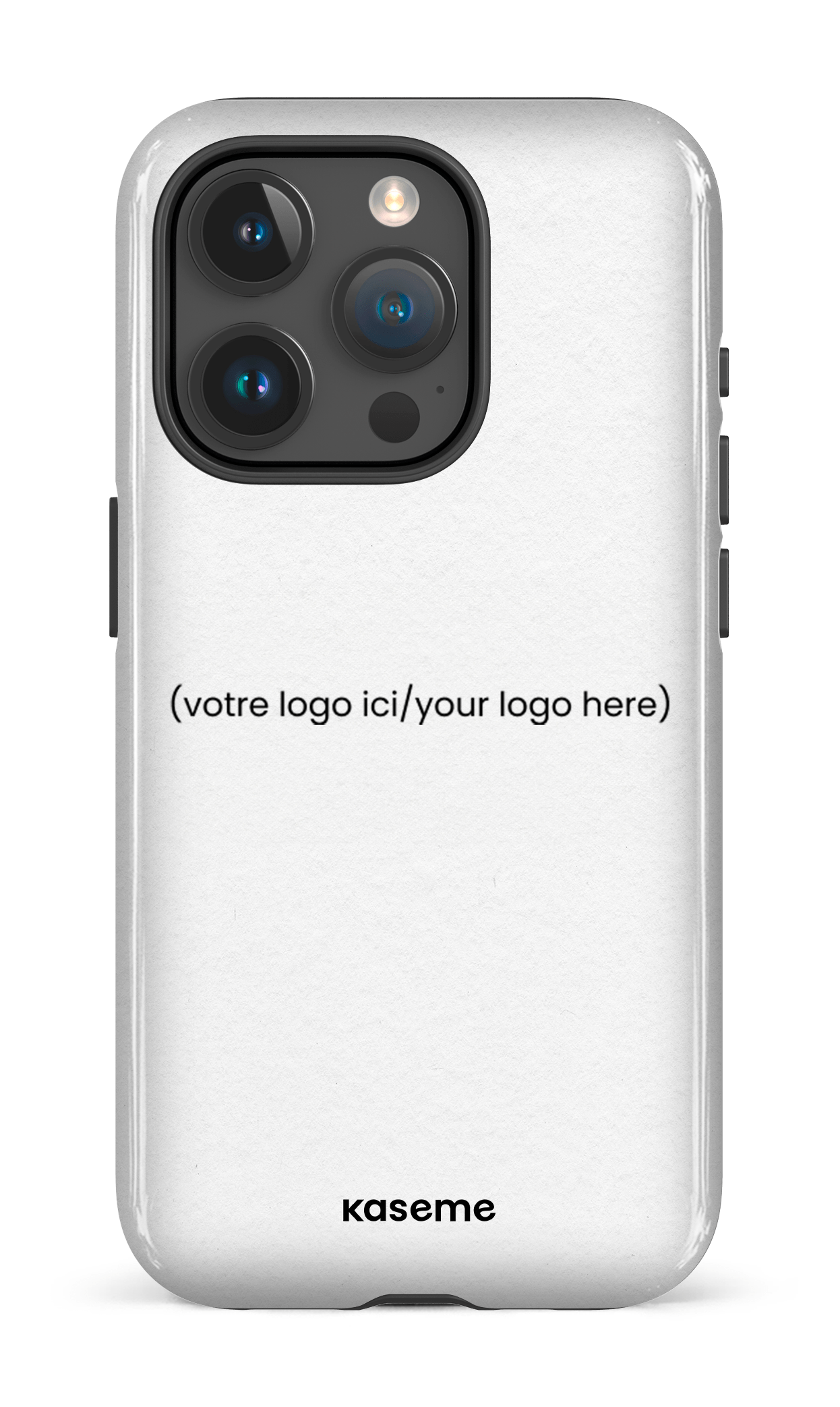 iPhone 15 Pro Tough Votre logo ici / Your logo here white -