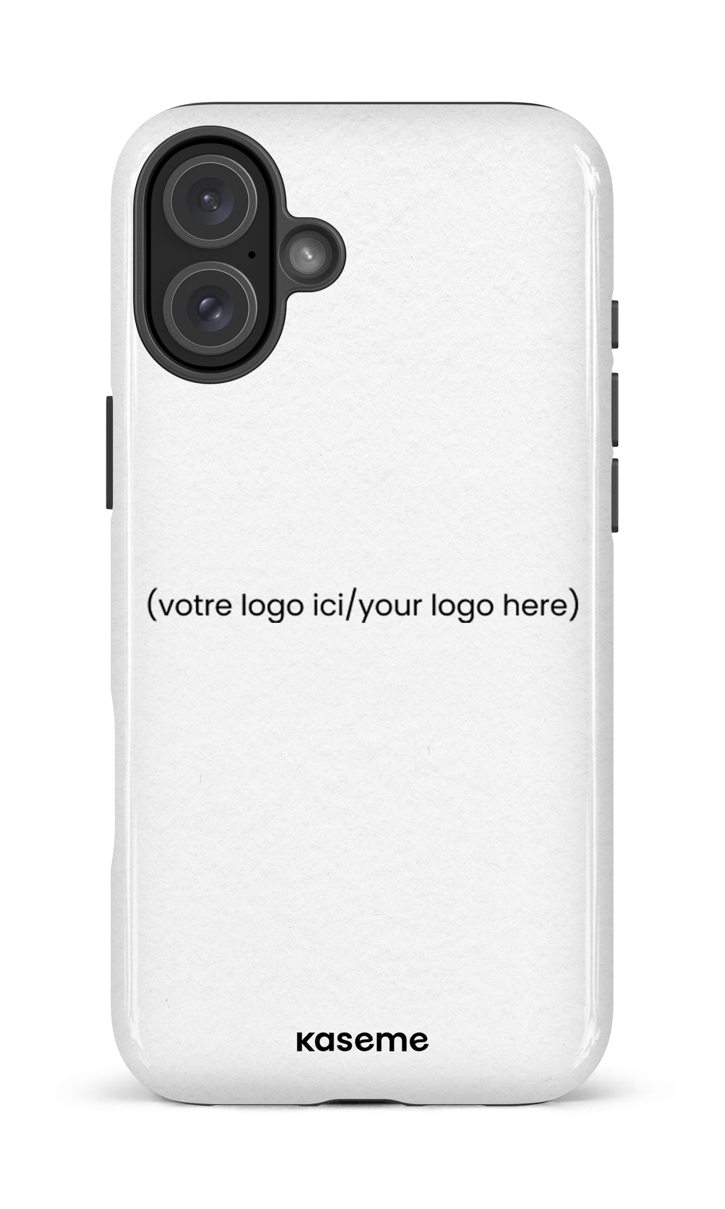 iPhone 16 Plus Impact Case Votre logo ici / Your logo here white -