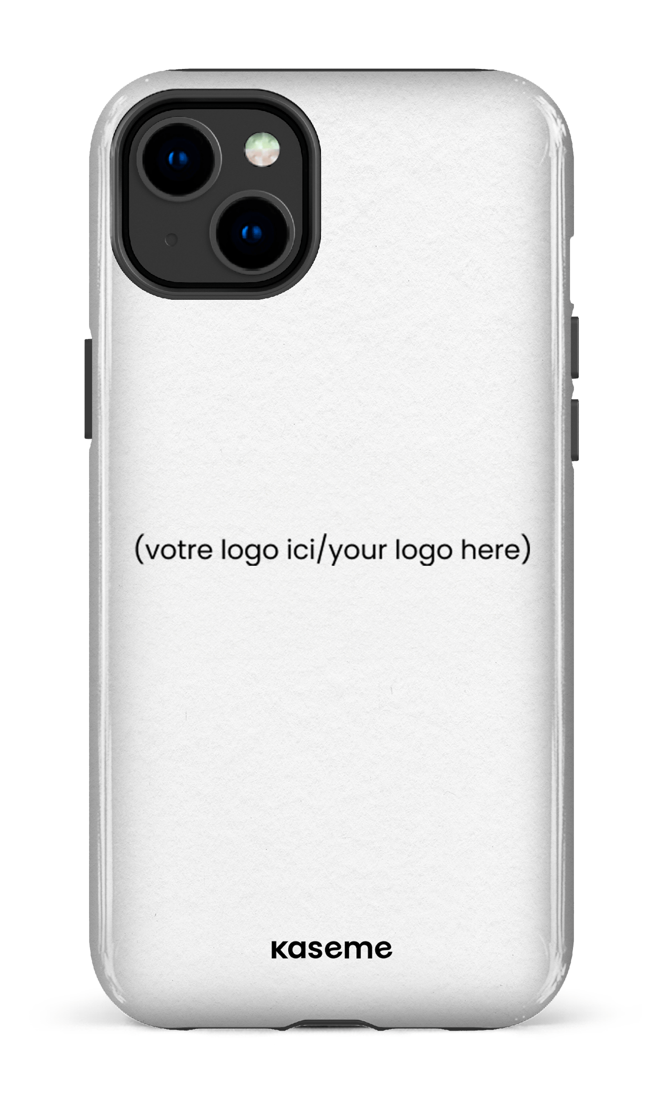 iPhone 14 Plus Tough Gloss Votre logo ici / Your logo here white -