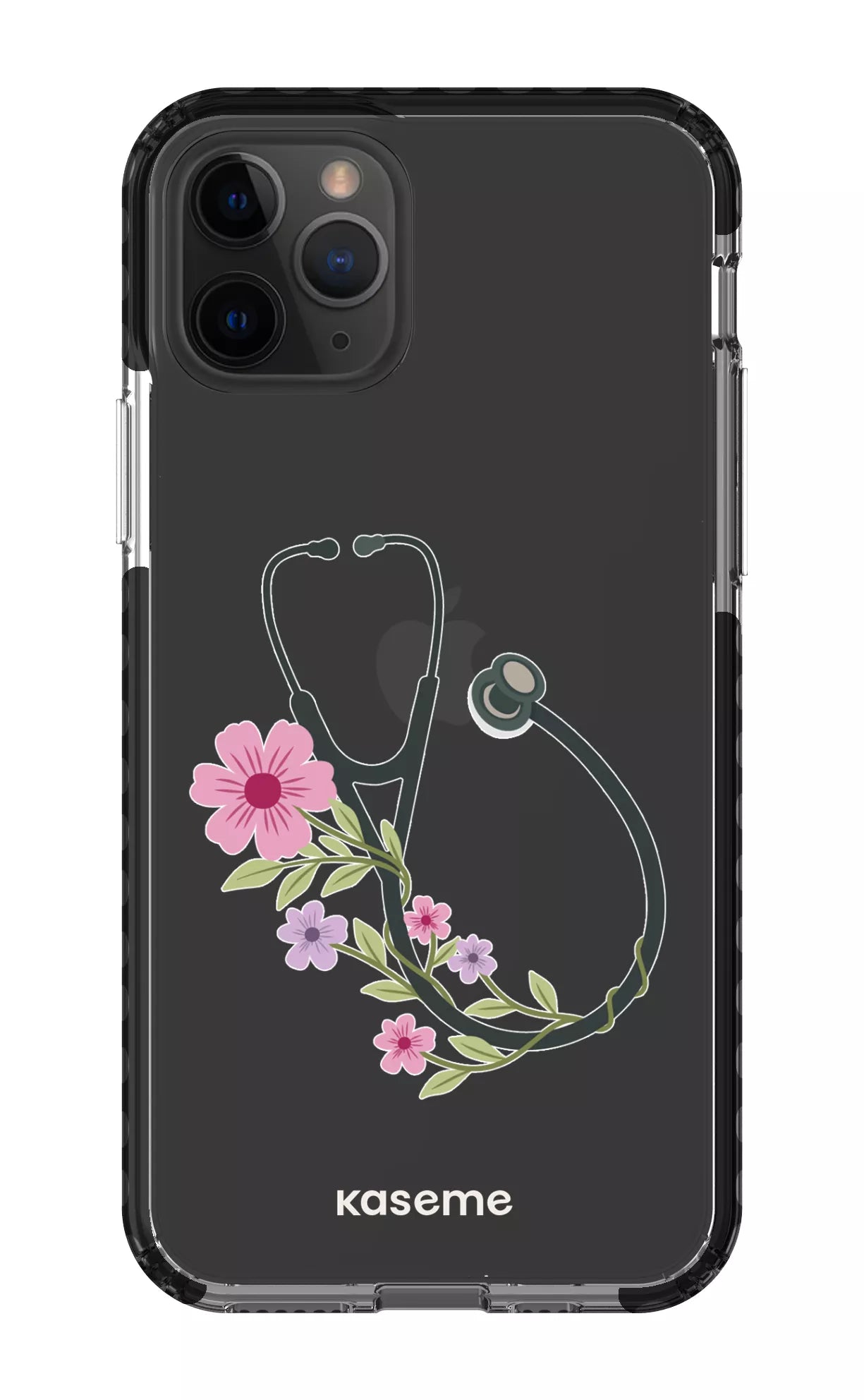 iPhone 11 Pro Clear Case - Black Blossom Beat Clear Case -