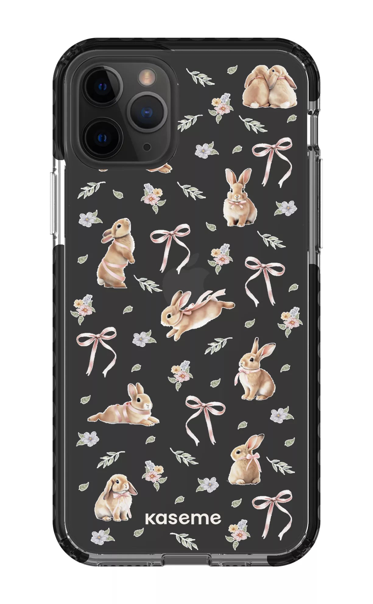 iPhone 11 Pro Clear Case - Black Bunny Bloom Clear Case -