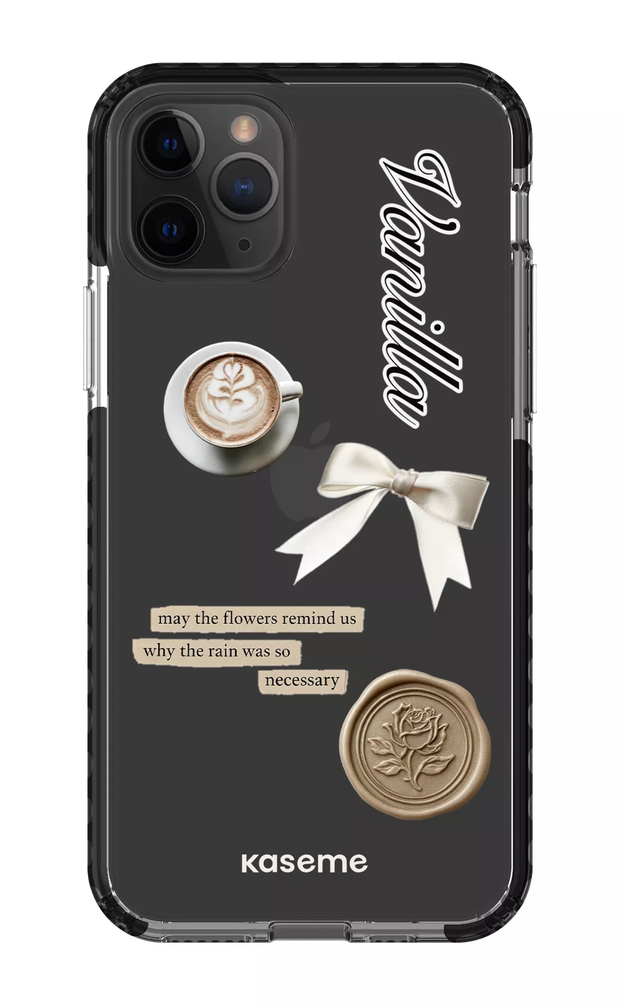iPhone 11 Pro Clear Case - Black Cashmere Clear Case -
