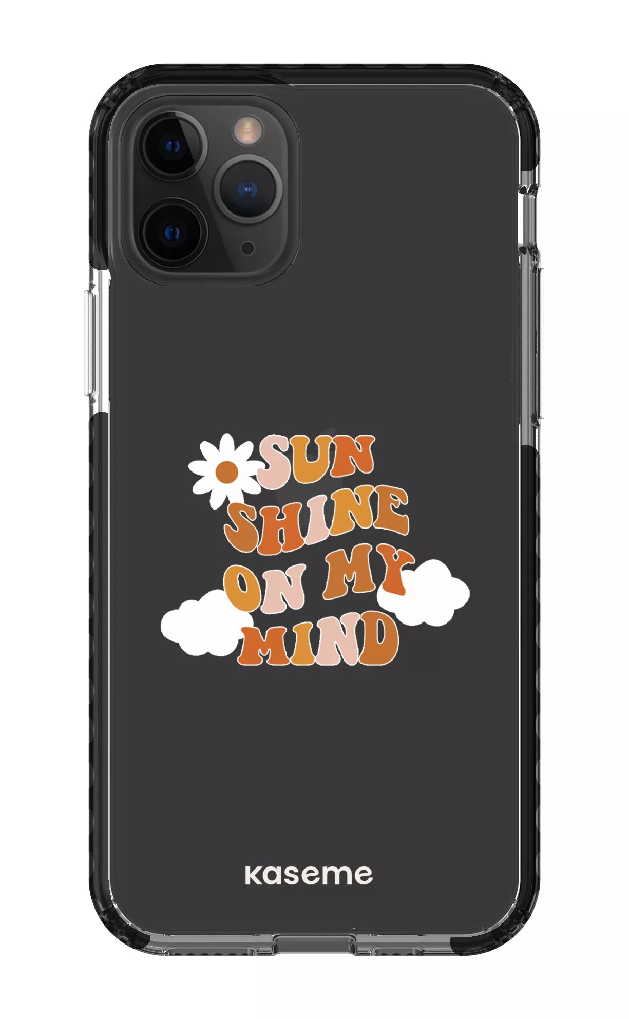 iPhone 11 Pro Clear Case - Black Cheerful Clear Case -